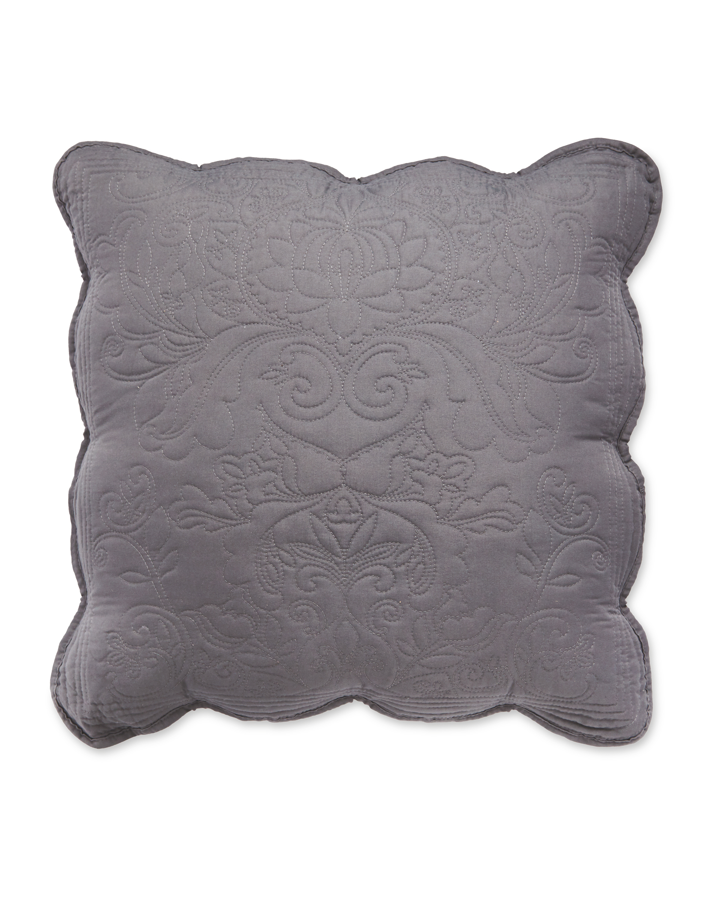 Dark Grey Quilted Cushion ALDI UK