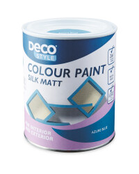 Deco Style Silk Matt Colour Paint 1L - Azure Blue