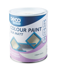 Deco Style Silk Matt Colour Paint 1L - Cream White