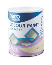 Deco Style Silk Matt Colour Paint 1L - Ivory