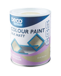 Deco Style Silk Matt Colour Paint 1L - Olive Yellow