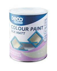 Deco Style Silk Matt Colour Paint 1L - Silk Grey