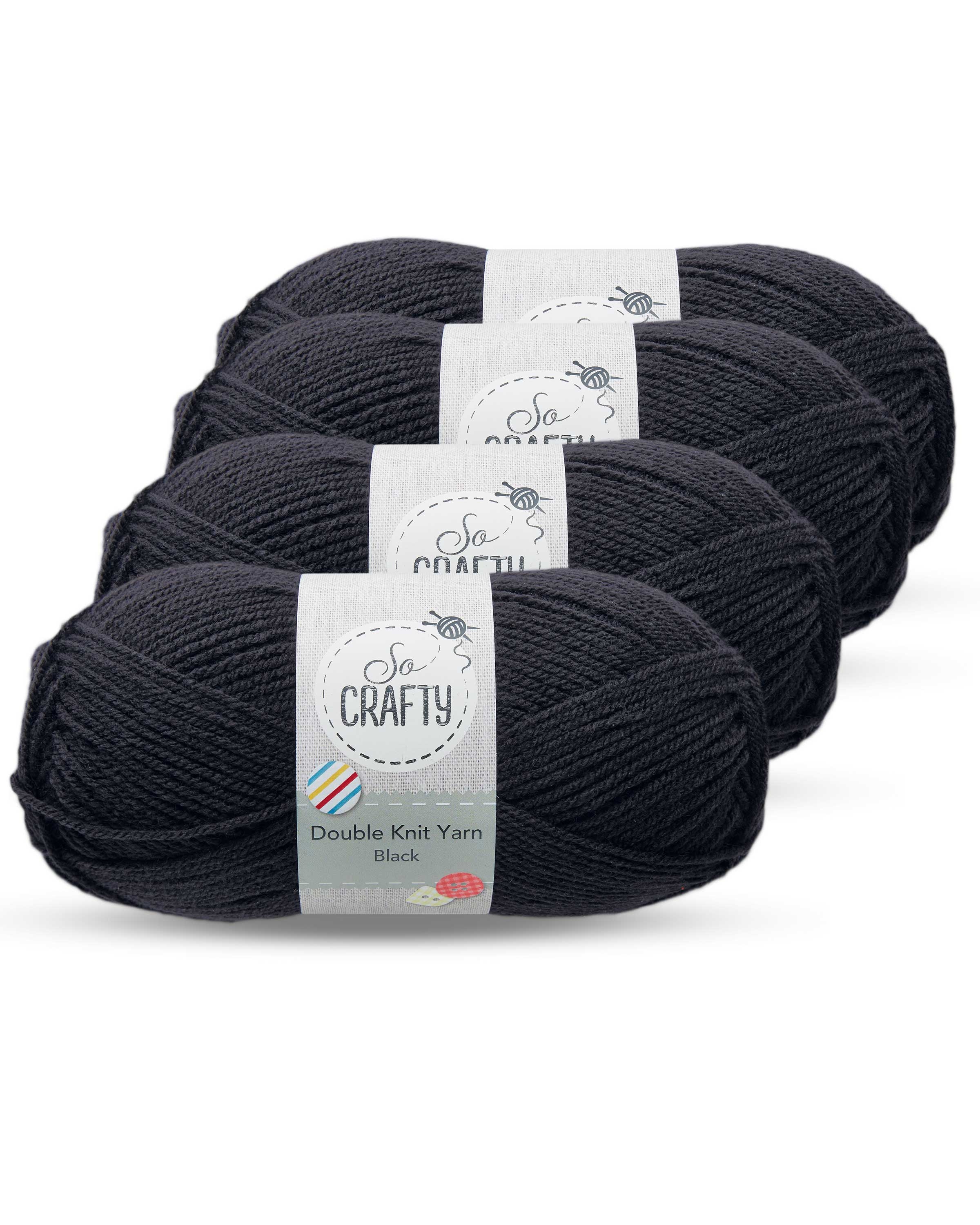 So Crafty Double Knitting Yarn Black ALDI UK