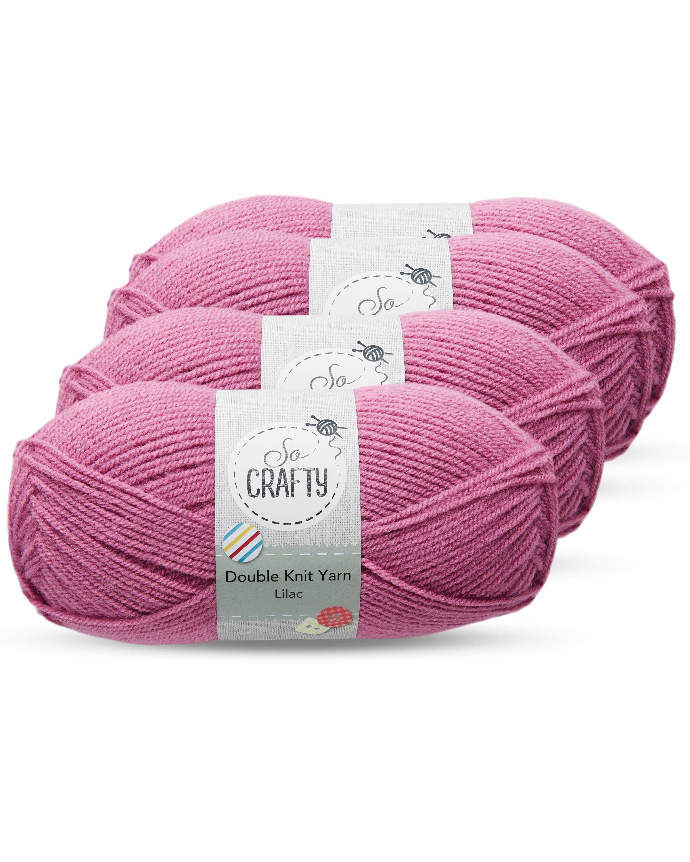 So Crafty Double Knitting Yarn Lilac ALDI UK