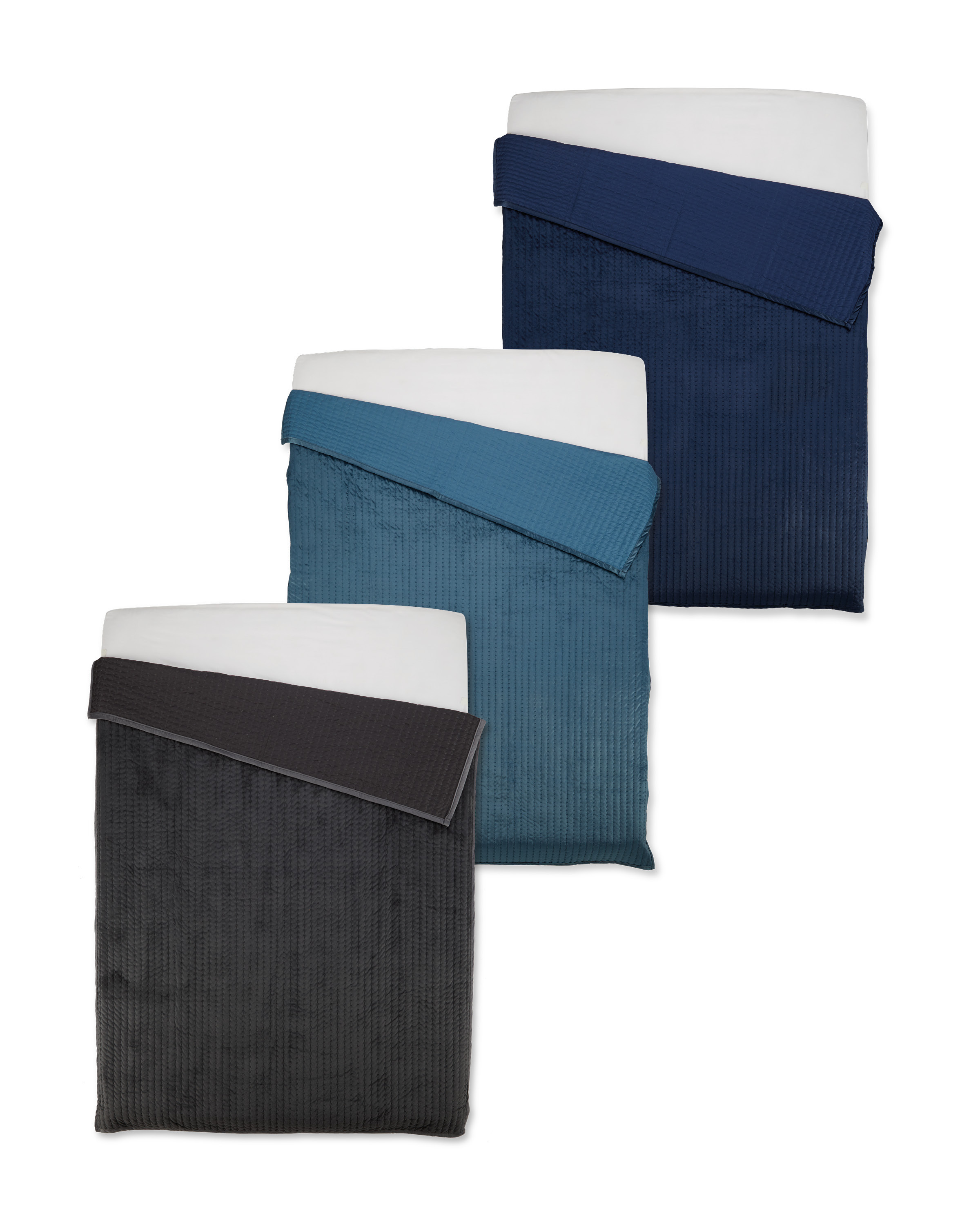 Embroidered Velvet Bedspread ALDI UK