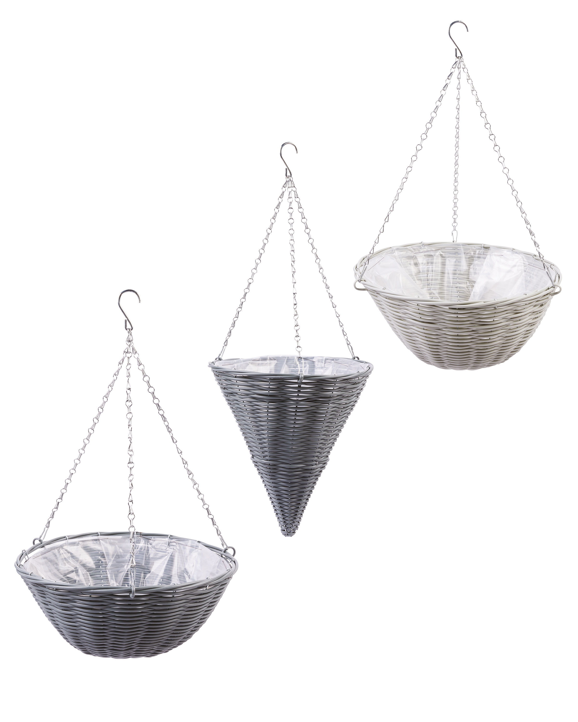 Belavi Faux Rattan Hanging Basket ALDI UK