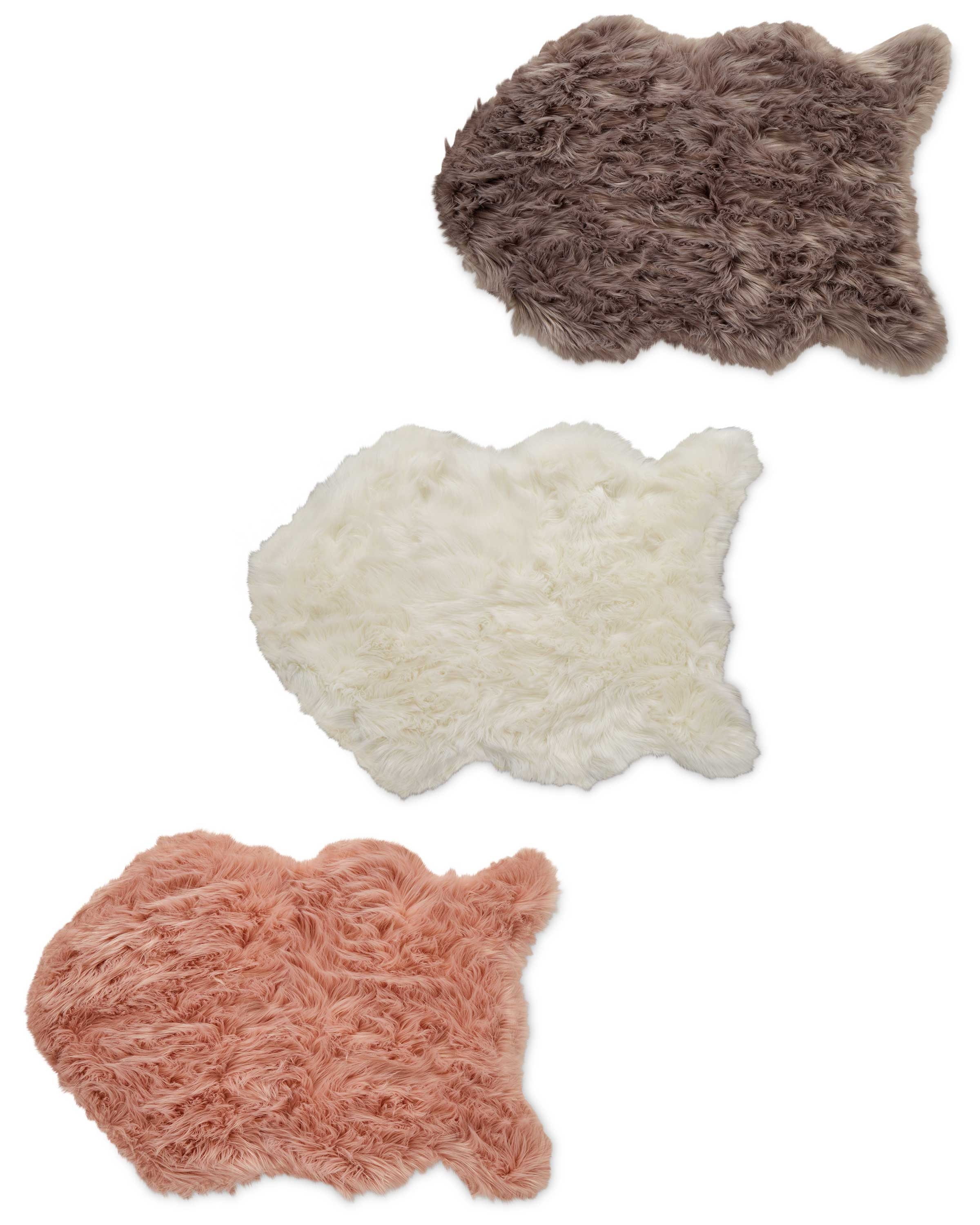 Kirkton House Faux Sheepskin Rug ALDI UK