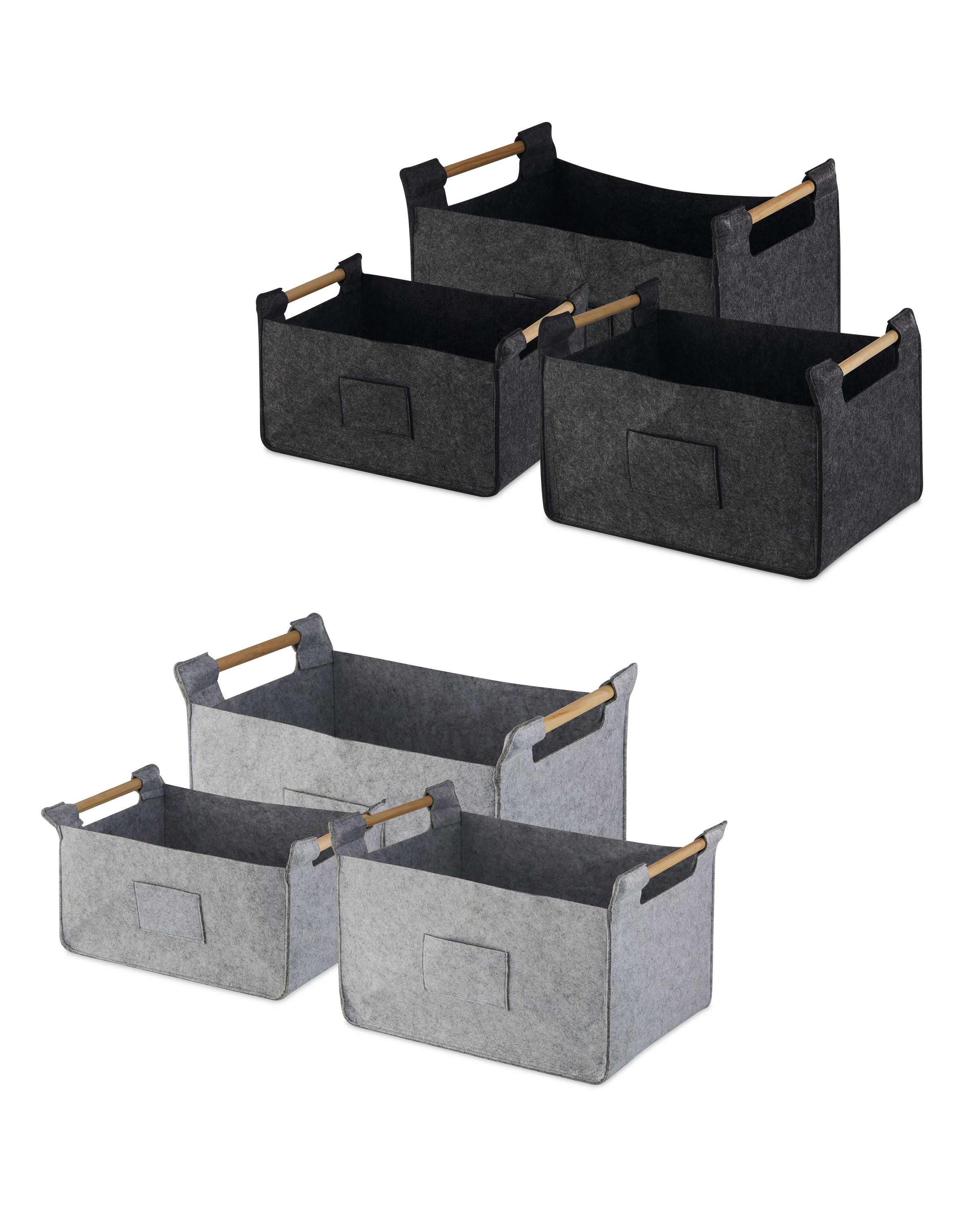 Felt Storage Baskets 3 Pack ALDI UK