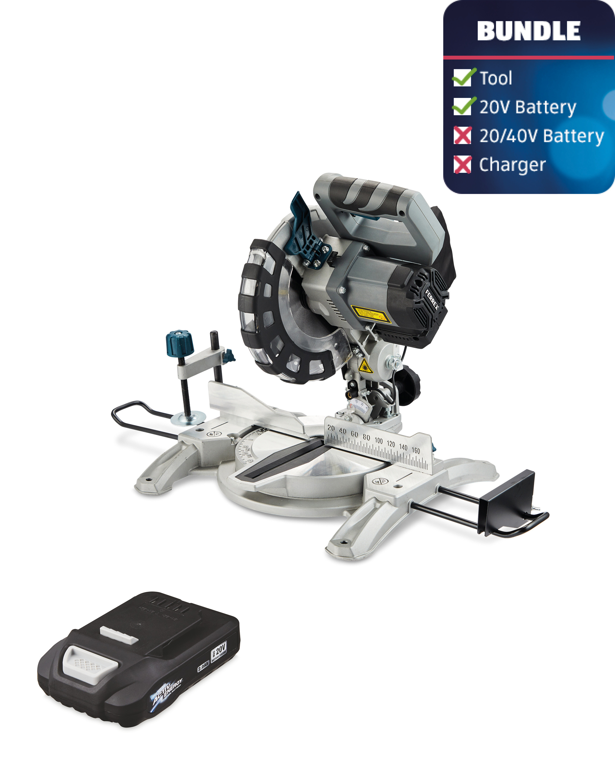 Ferrex 20V Mitre Saw & Battery ALDI UK