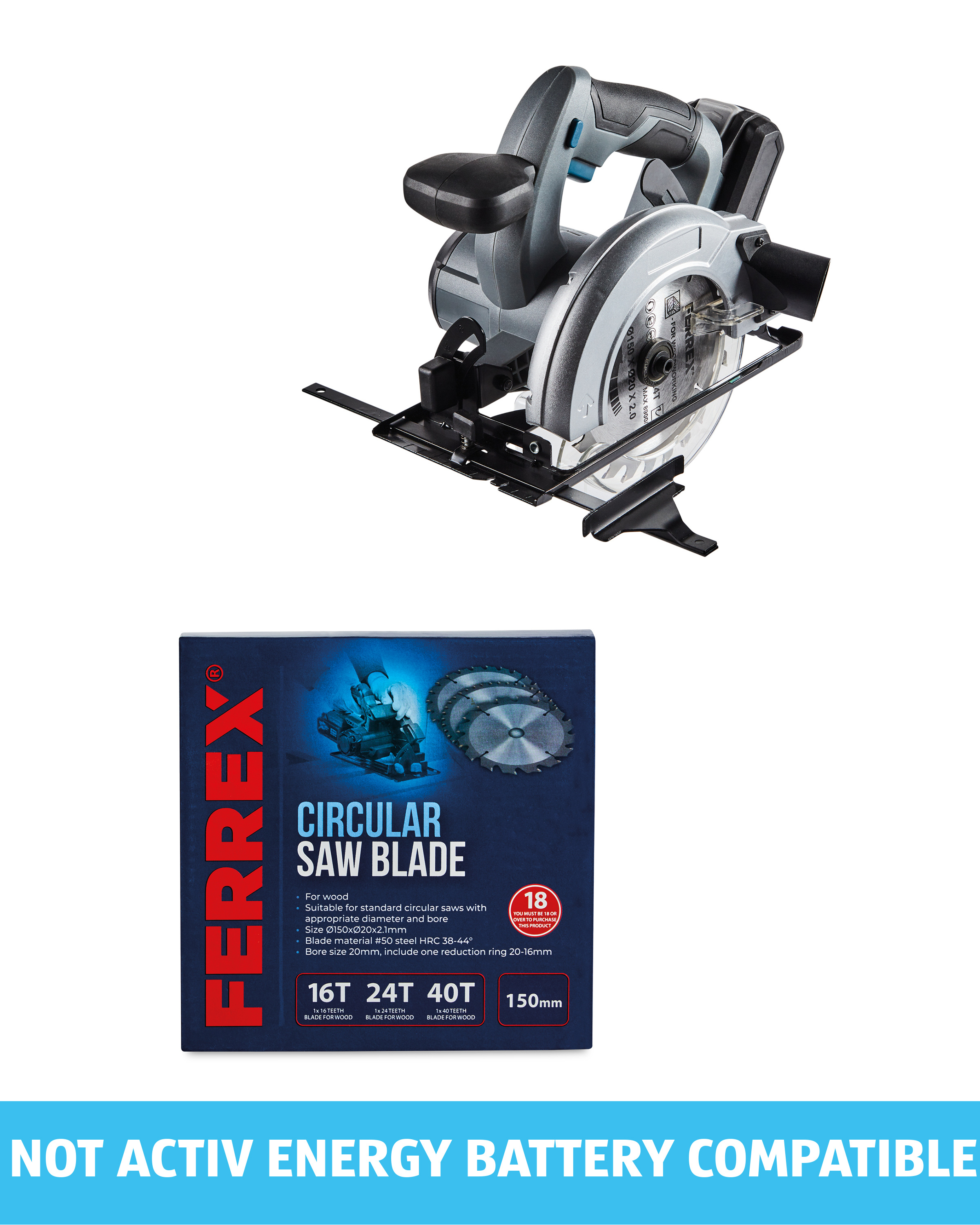 Ferrex Mini Circular Saw with Blades ALDI UK