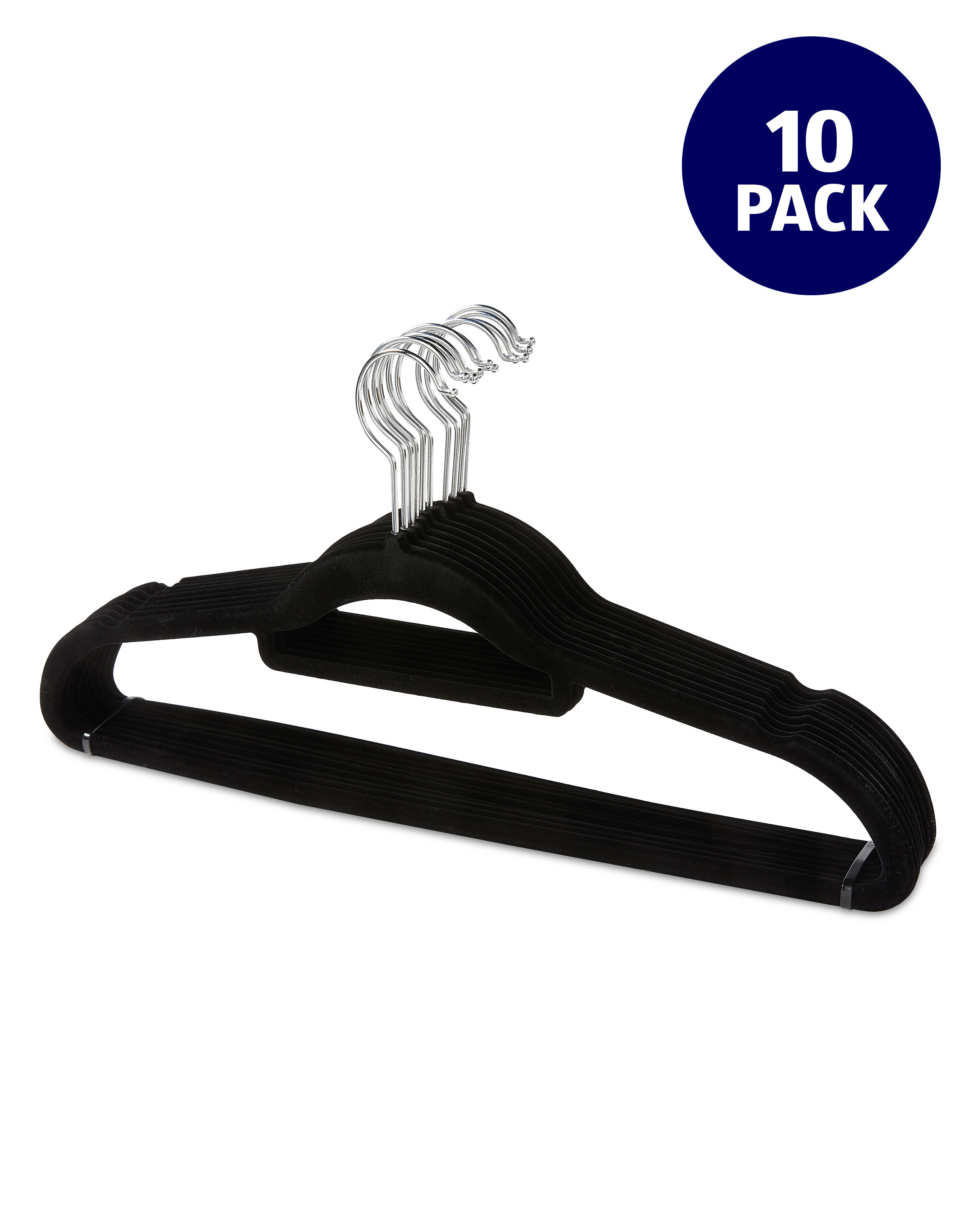 Flocked Coat Hangers 10 Pack ALDI UK