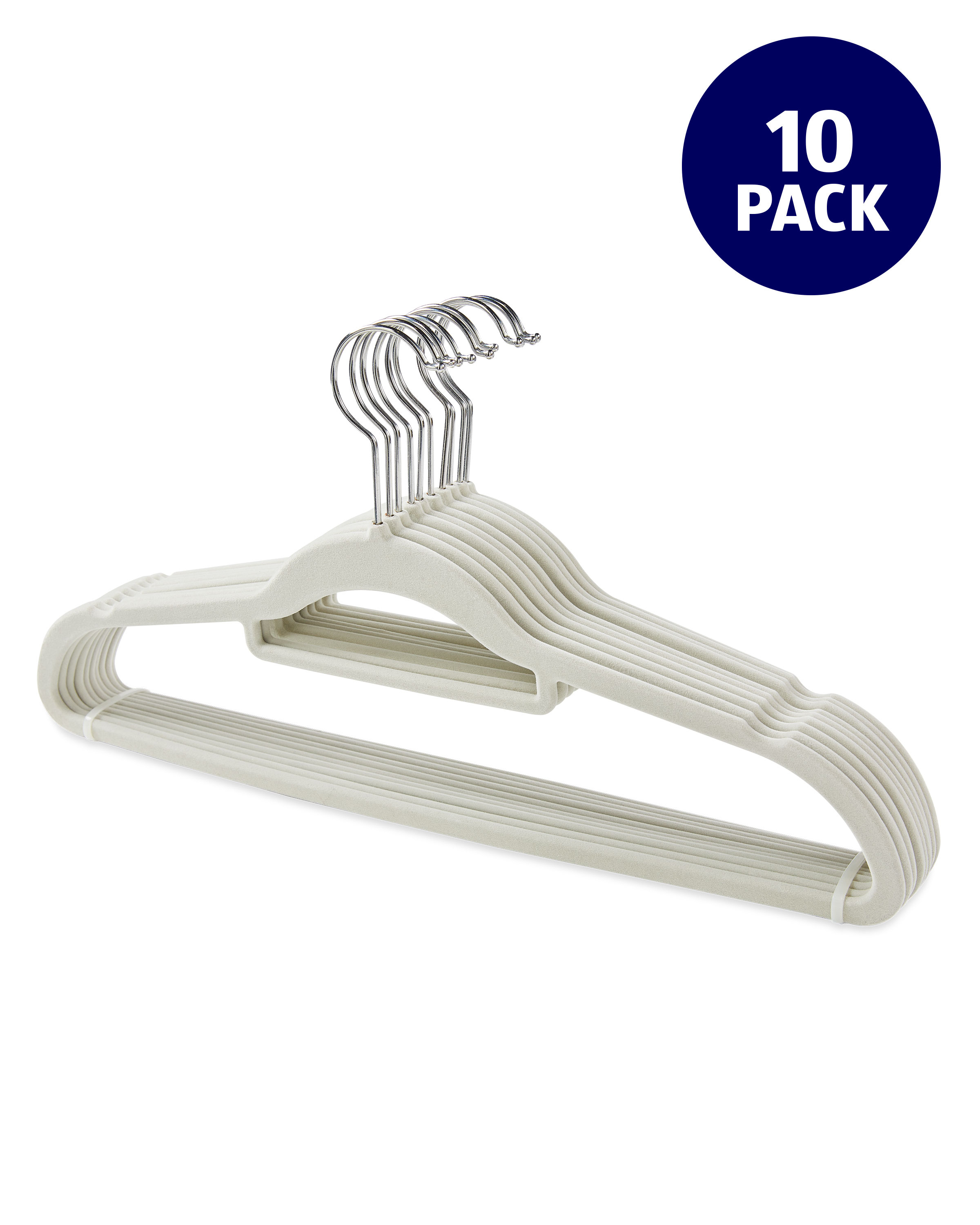 Flocked Coat Hangers 10 Pack ALDI UK
