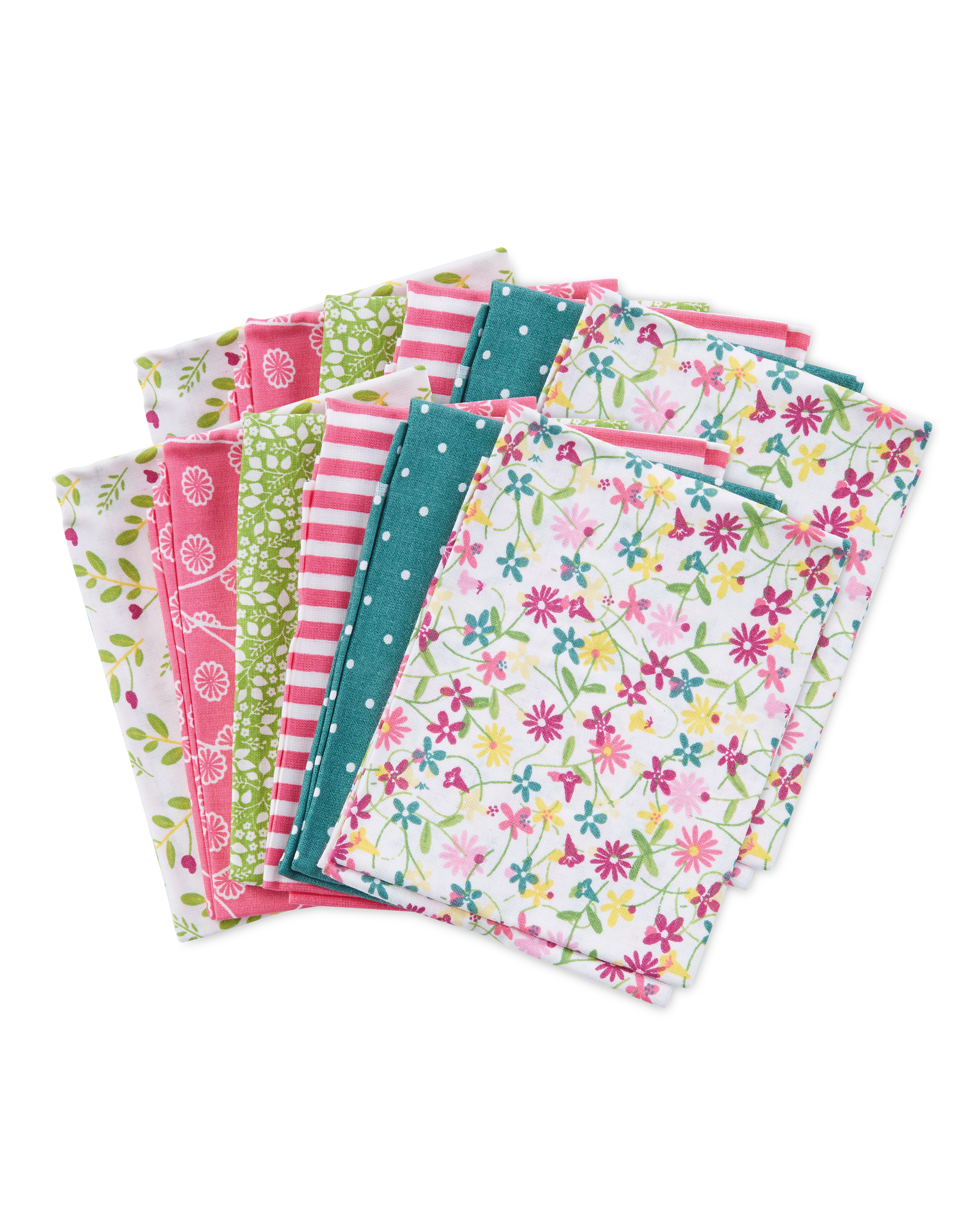 Floral Fabric Fat Quarters 12 Pack - ALDI UK