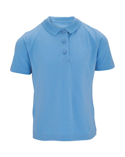 Girls' Blue Polo Shirts 2 Pack - ALDI UK