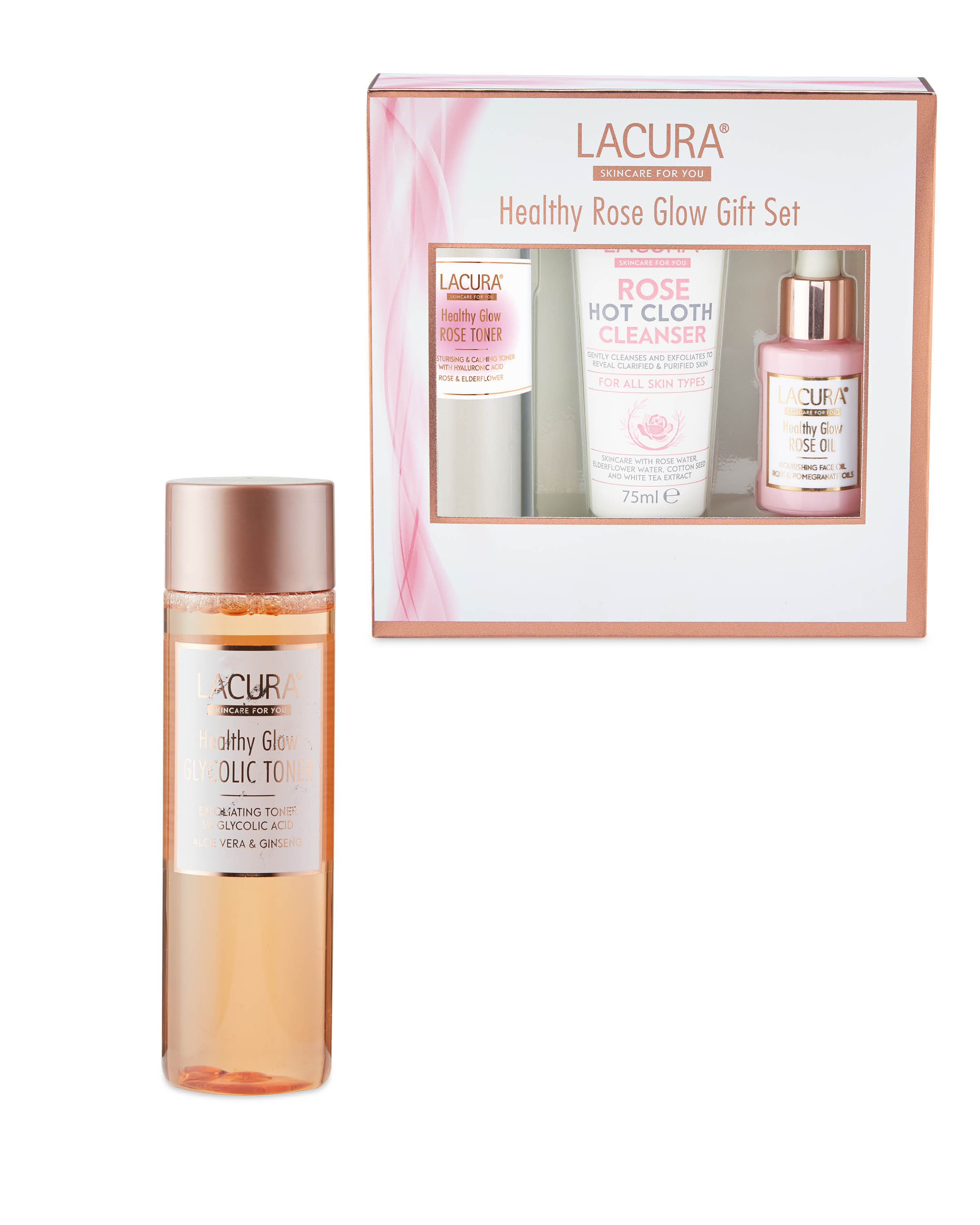 Glycolic Tonic & Rose Glow Gift Set - ALDI UK