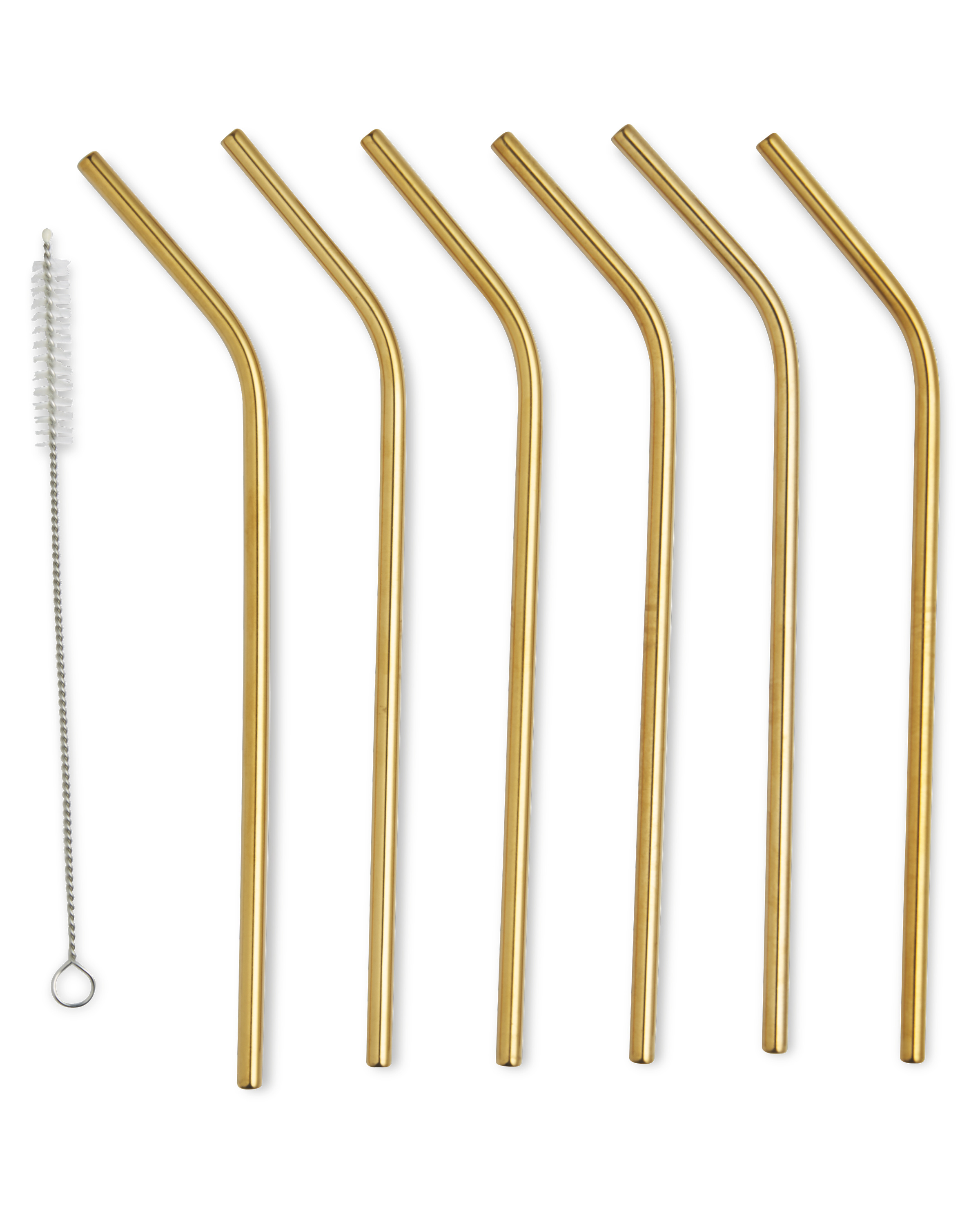 Gold Bent Straws 6 Pack ALDI UK
