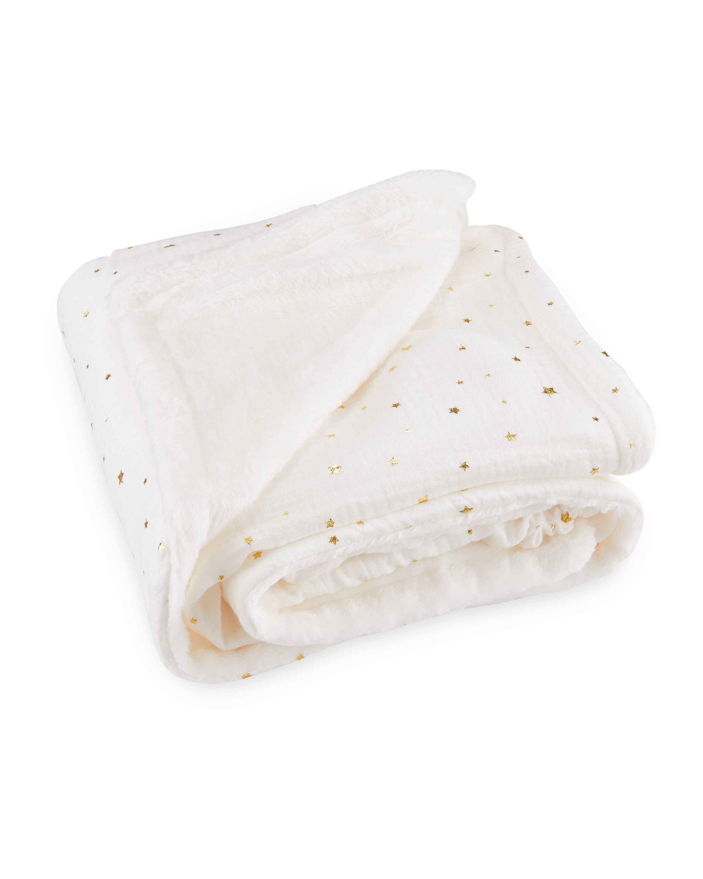 Gold Stars Muslin Baby Blanket ALDI UK