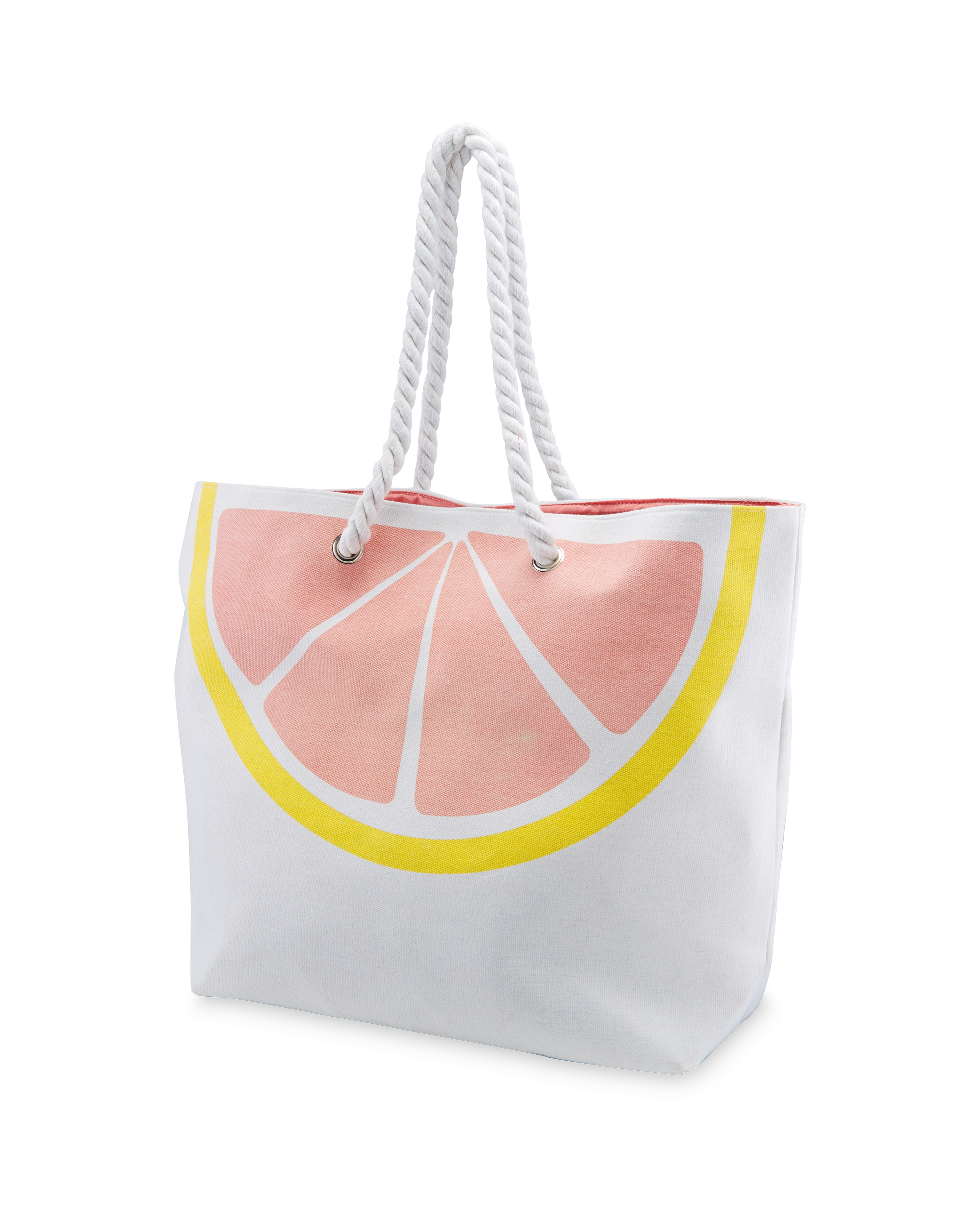 Grapefruit Rope Beach Bag ALDI UK