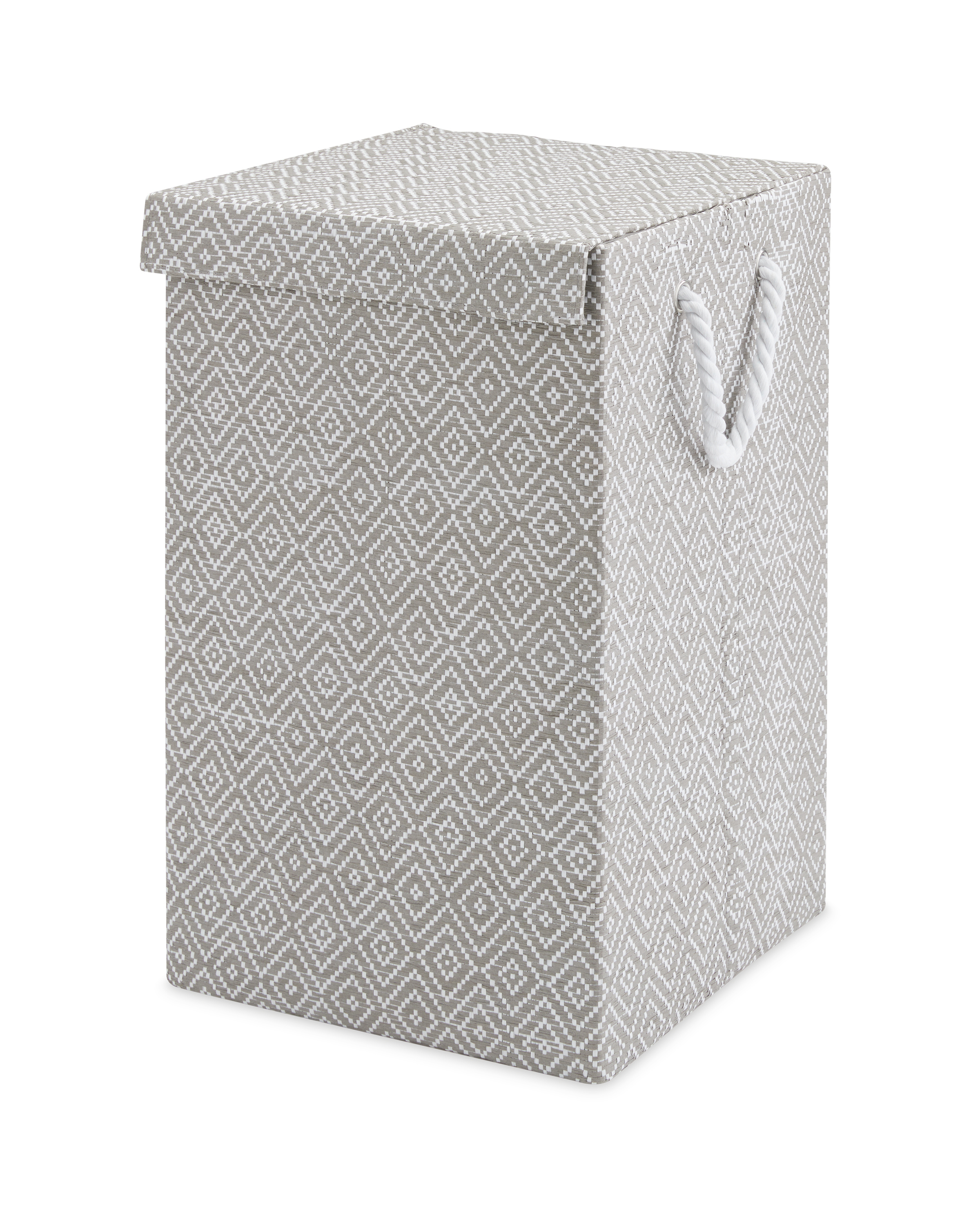 Grey Diamond Foldable Laundry Basket - ALDI UK