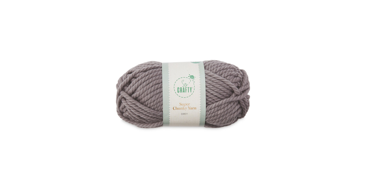 Grey Super Chunky Yarn ALDI UK