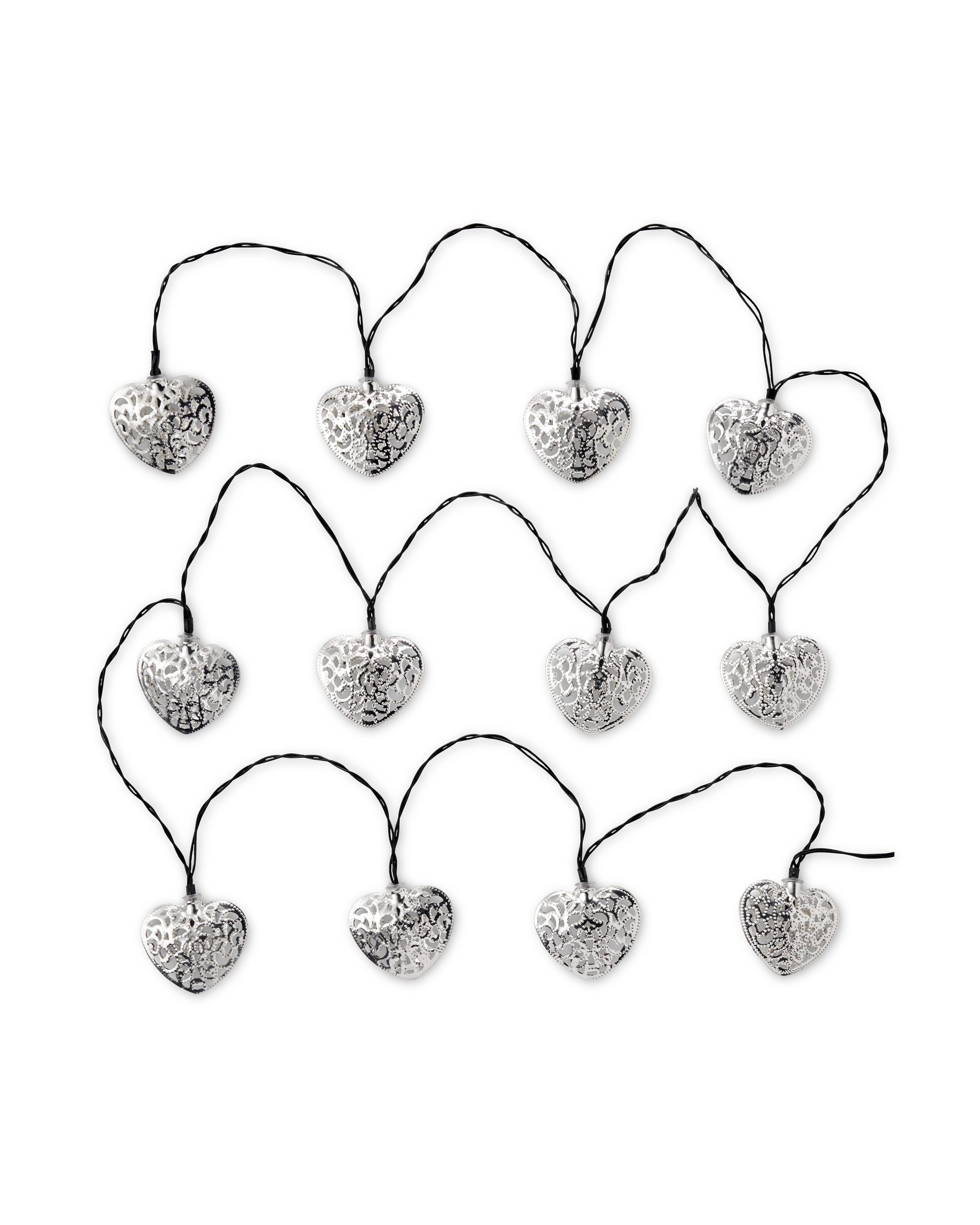 Novelty Heart Solar String Lights Aldi Uk