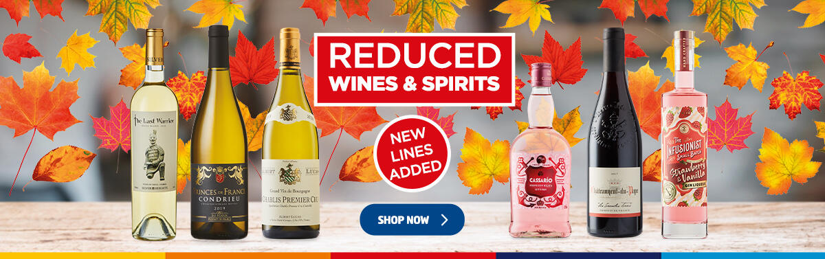 Reduced Wines and Spirits Shop Now