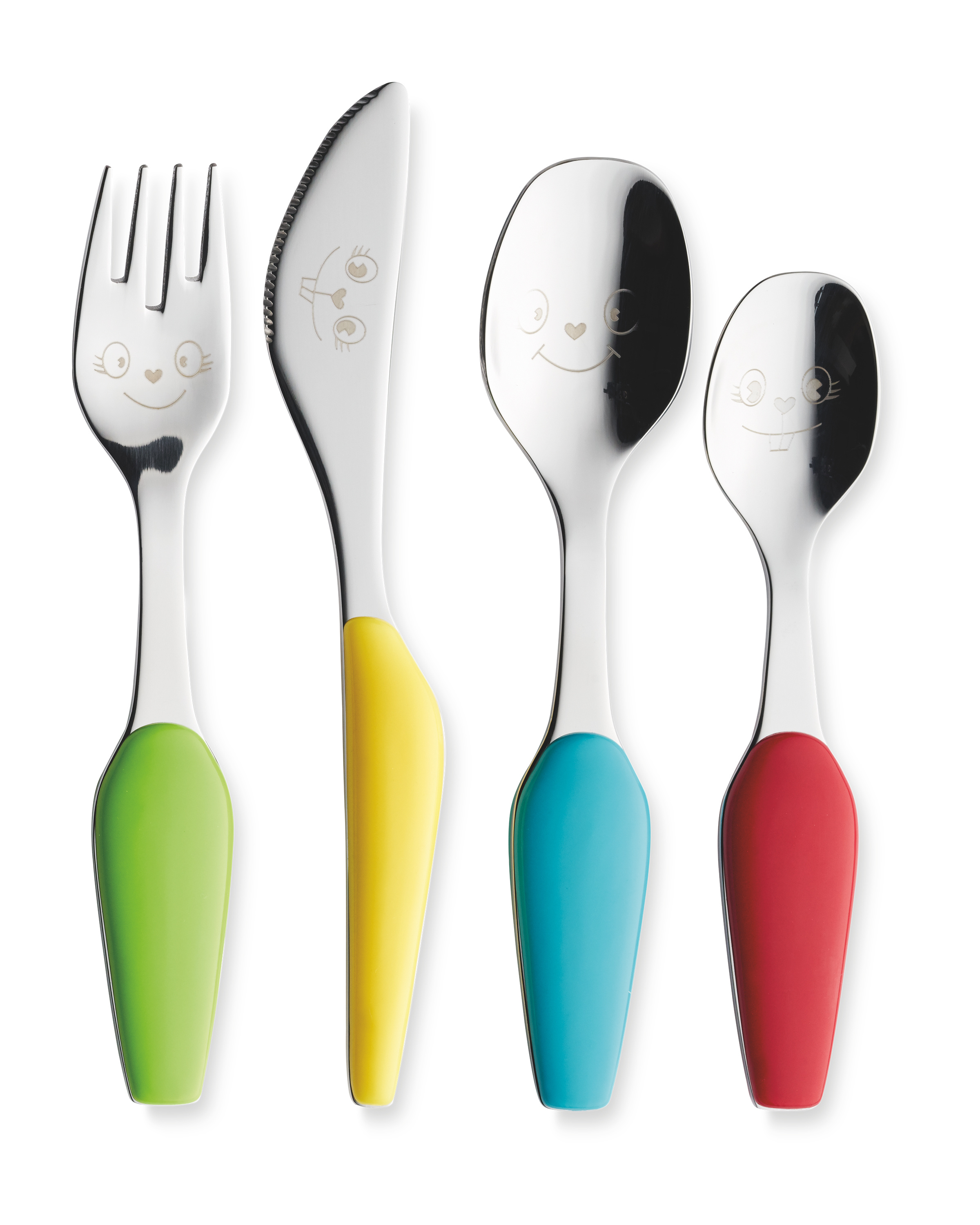 Kids' Coloured Handle Cutlery Set ALDI UK