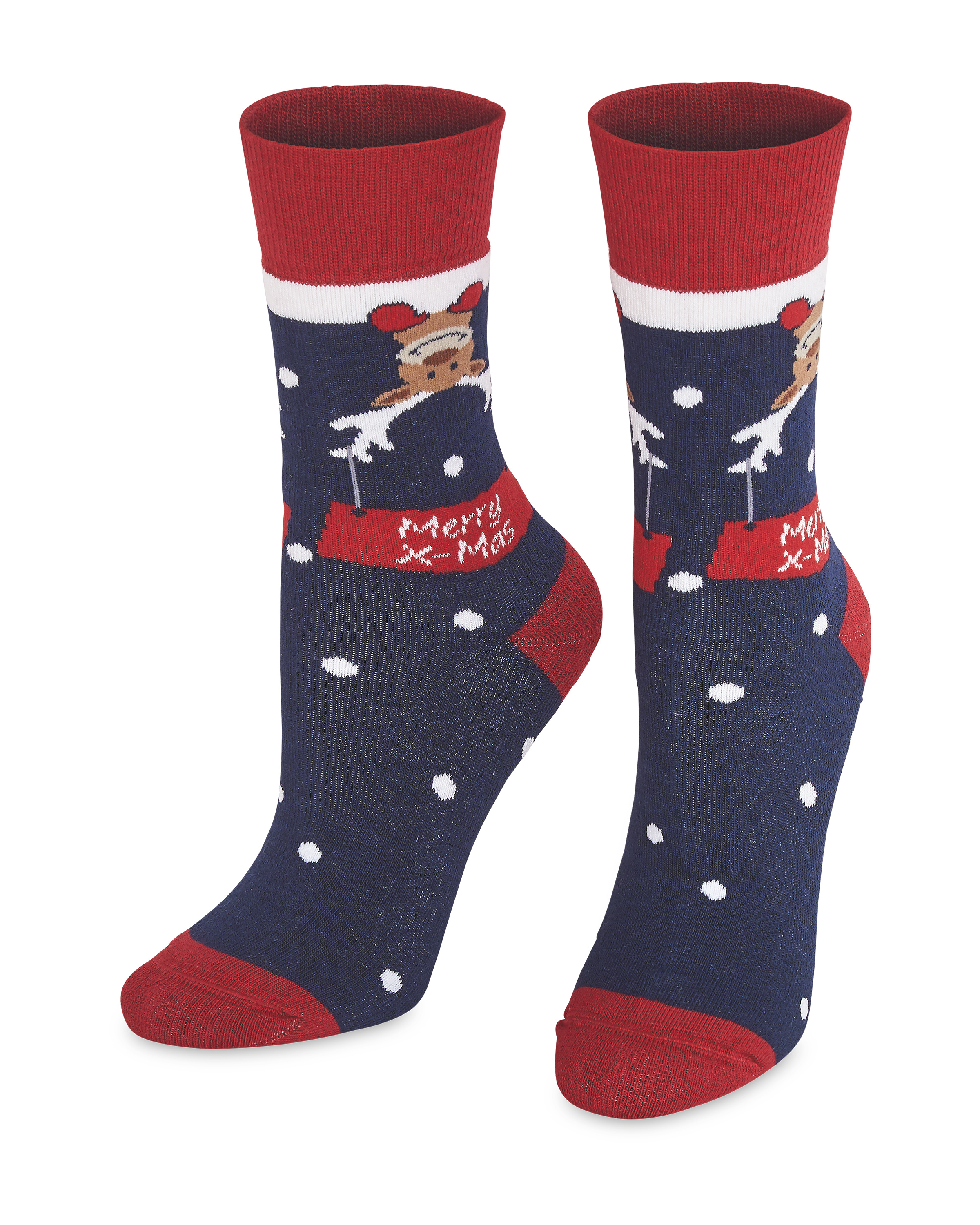 Reindeer Christmas Socks ALDI UK