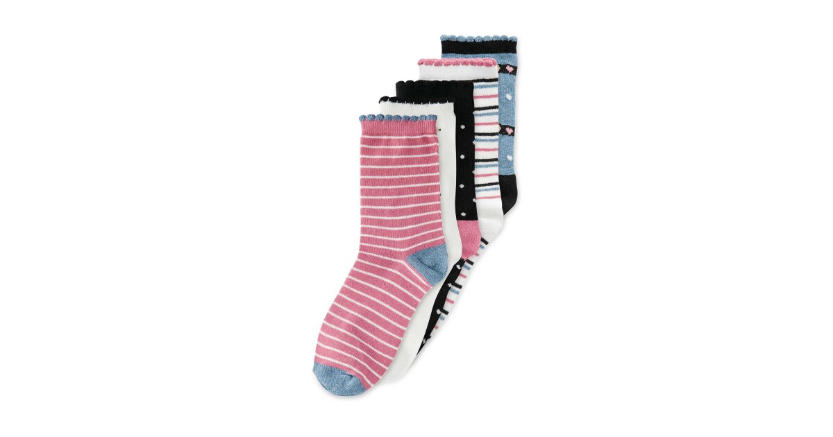 Ladies Stripy Socks 5 Pack - ALDI UK