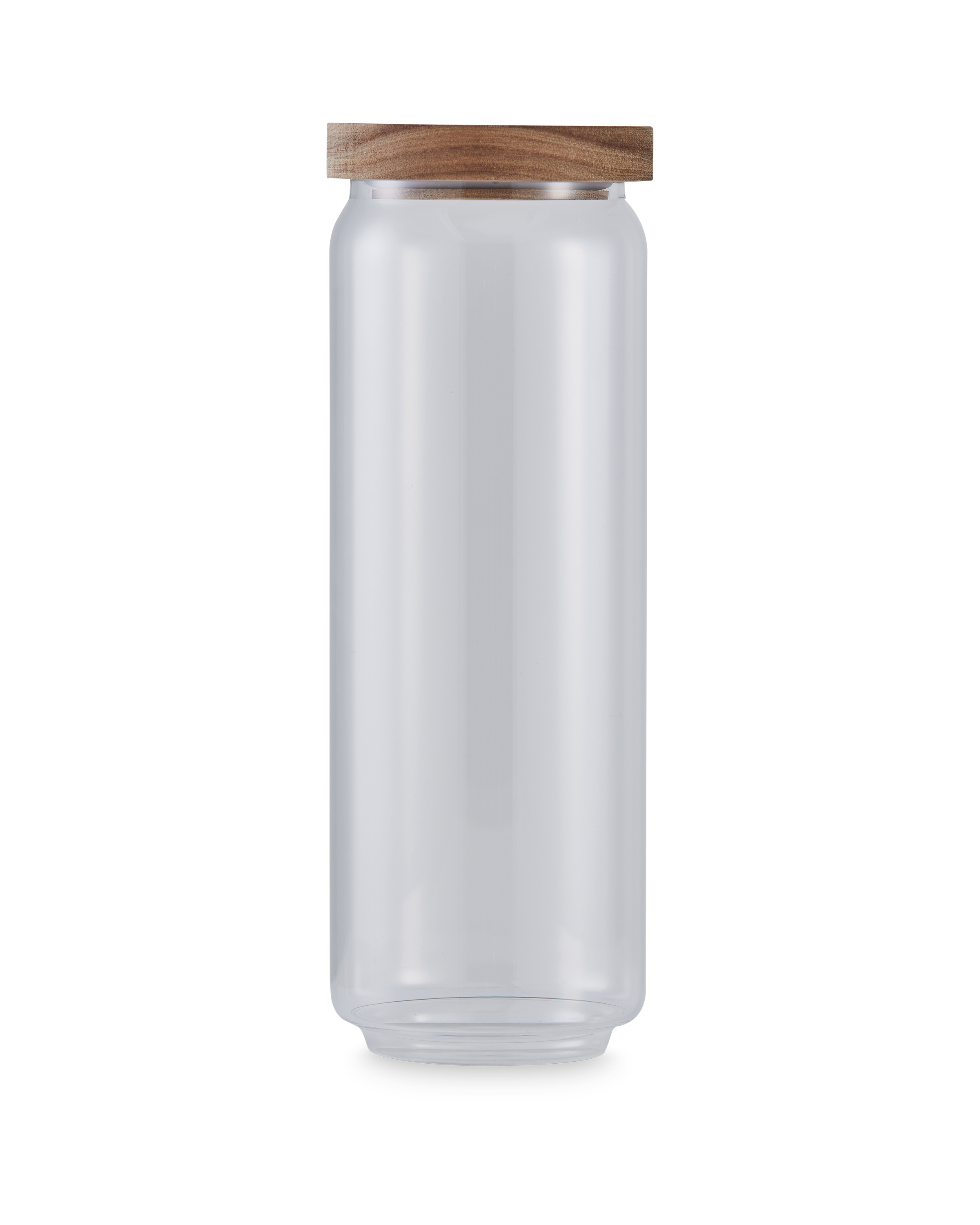 Large Glass & Acacia Storage Jar ALDI UK