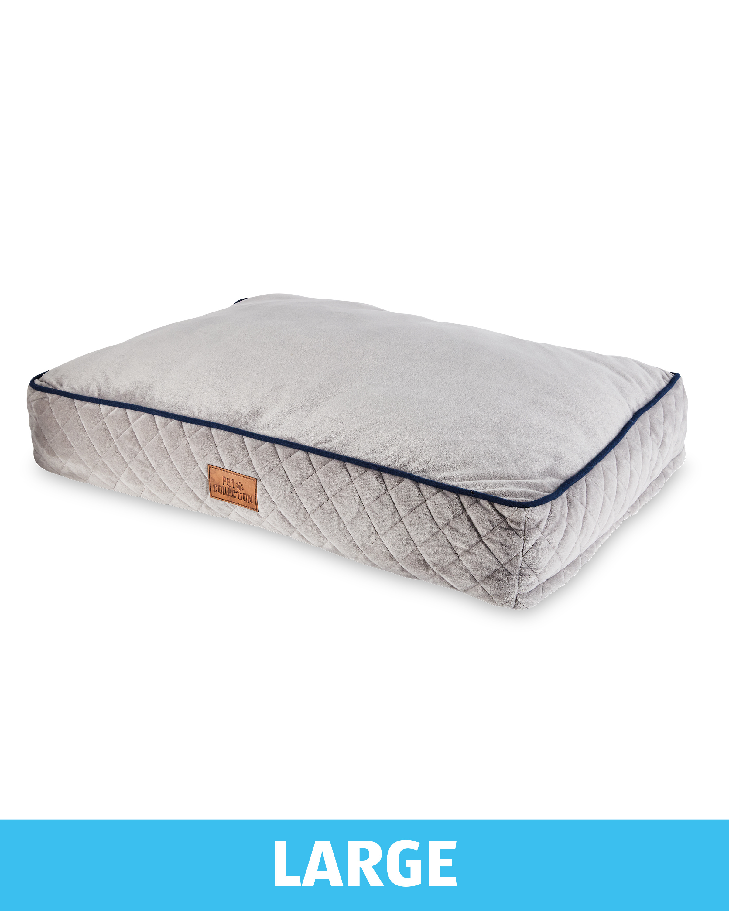 Large Grey Quilted Dog Mattress ALDI UK