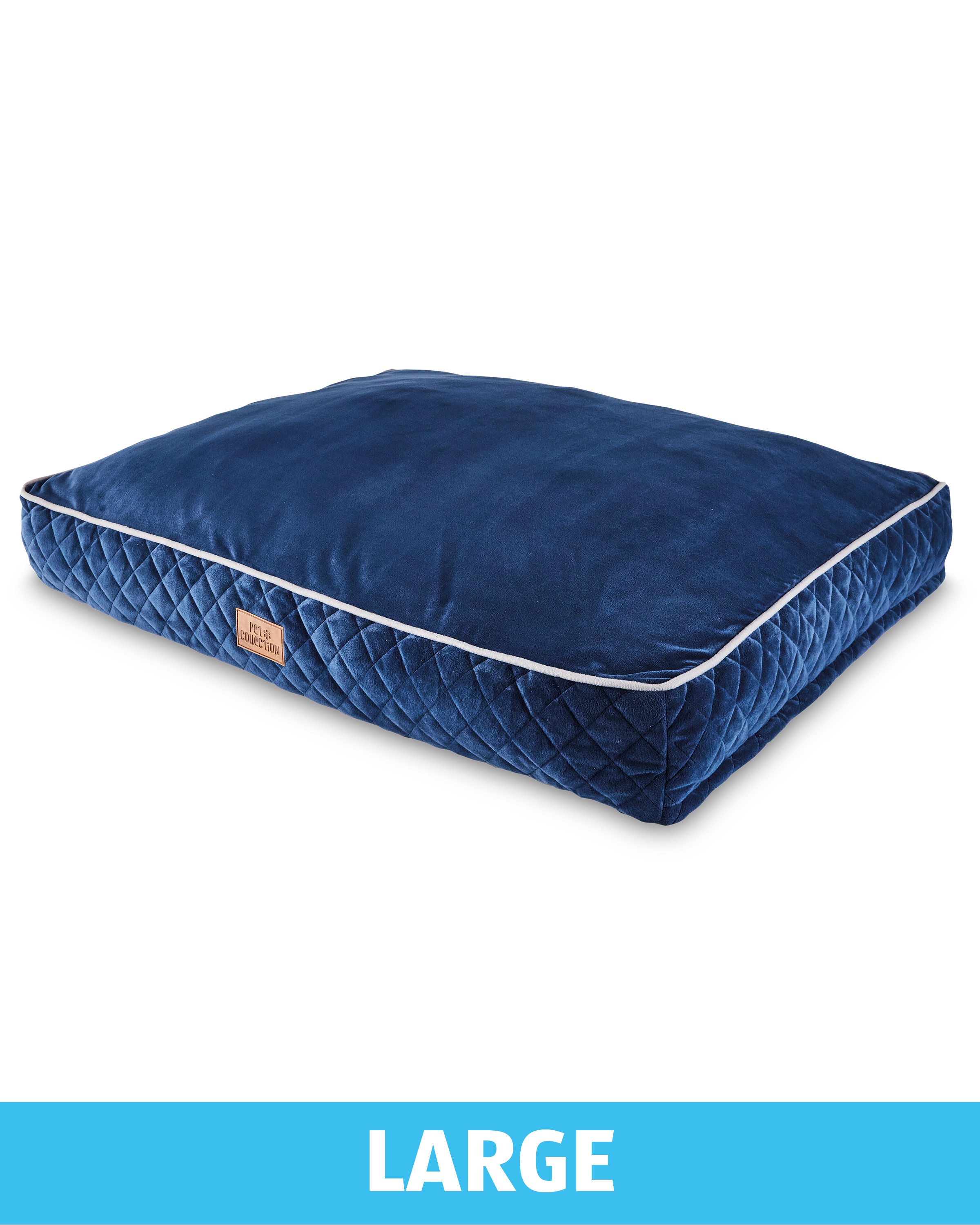 Large Navy Quilted Dog Mattress ALDI UK