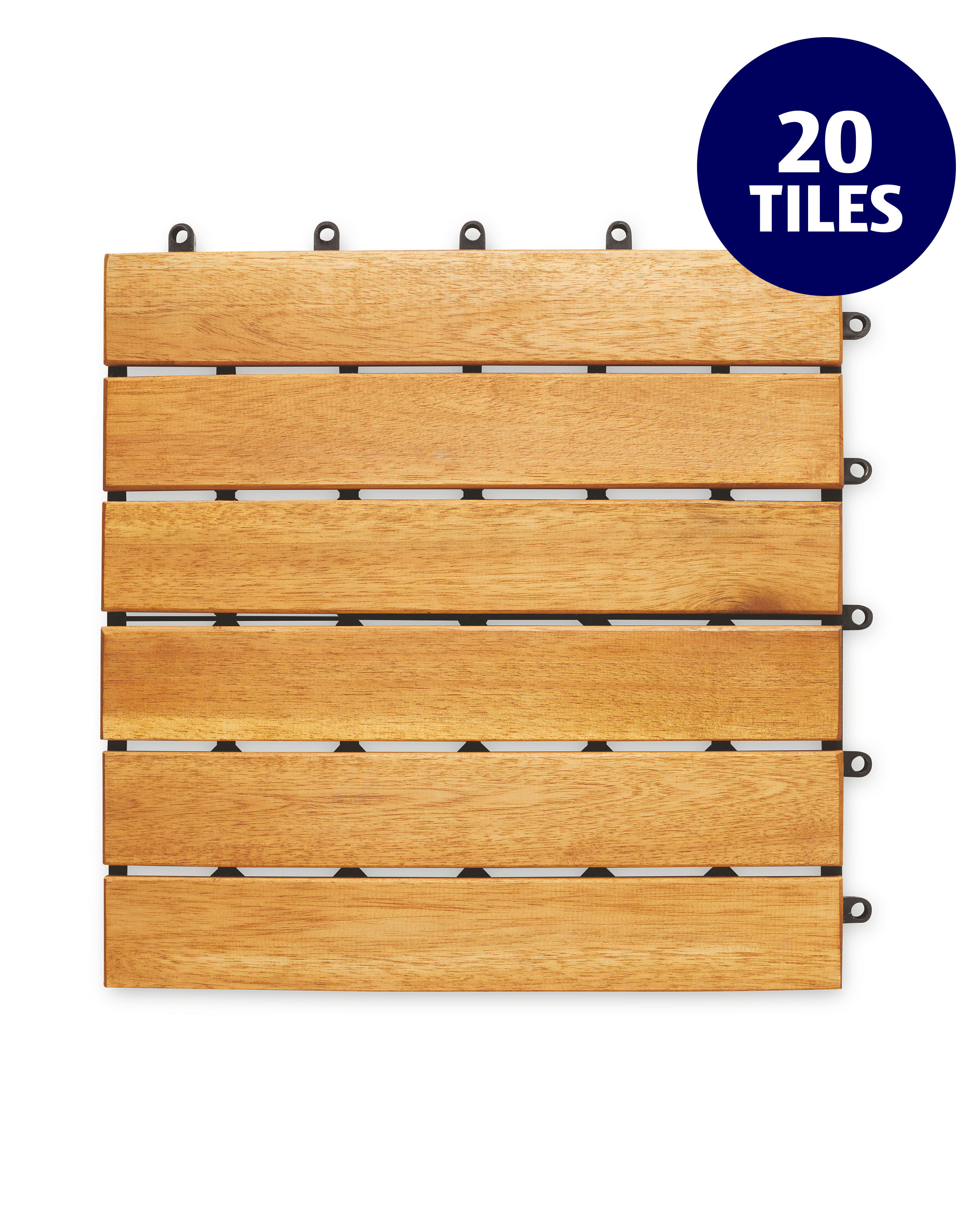 Large Wooden Decking Tiles 20 Pack ALDI UK