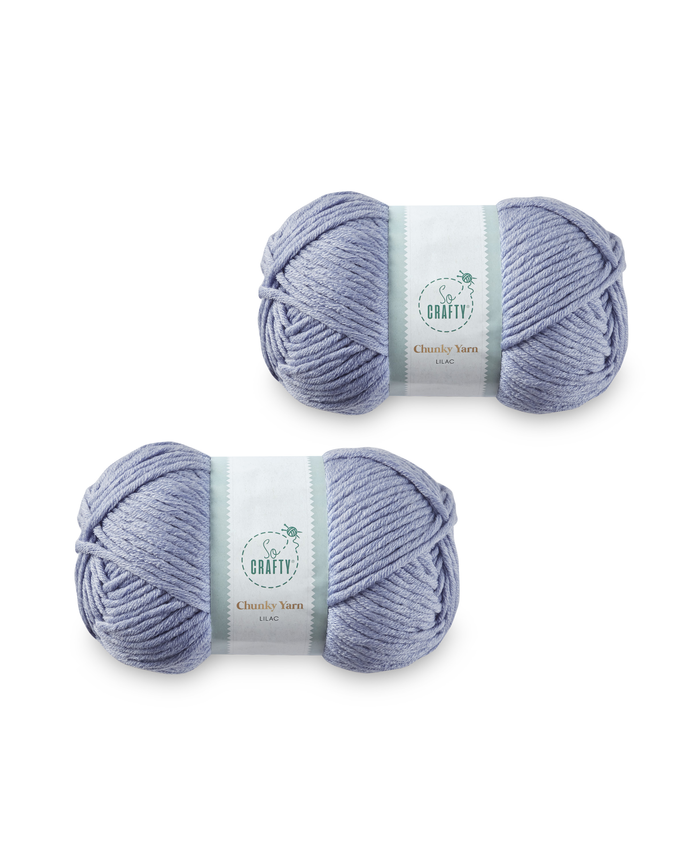 So Crafty Lilac Chunky Yarn 2 Pack ALDI UK