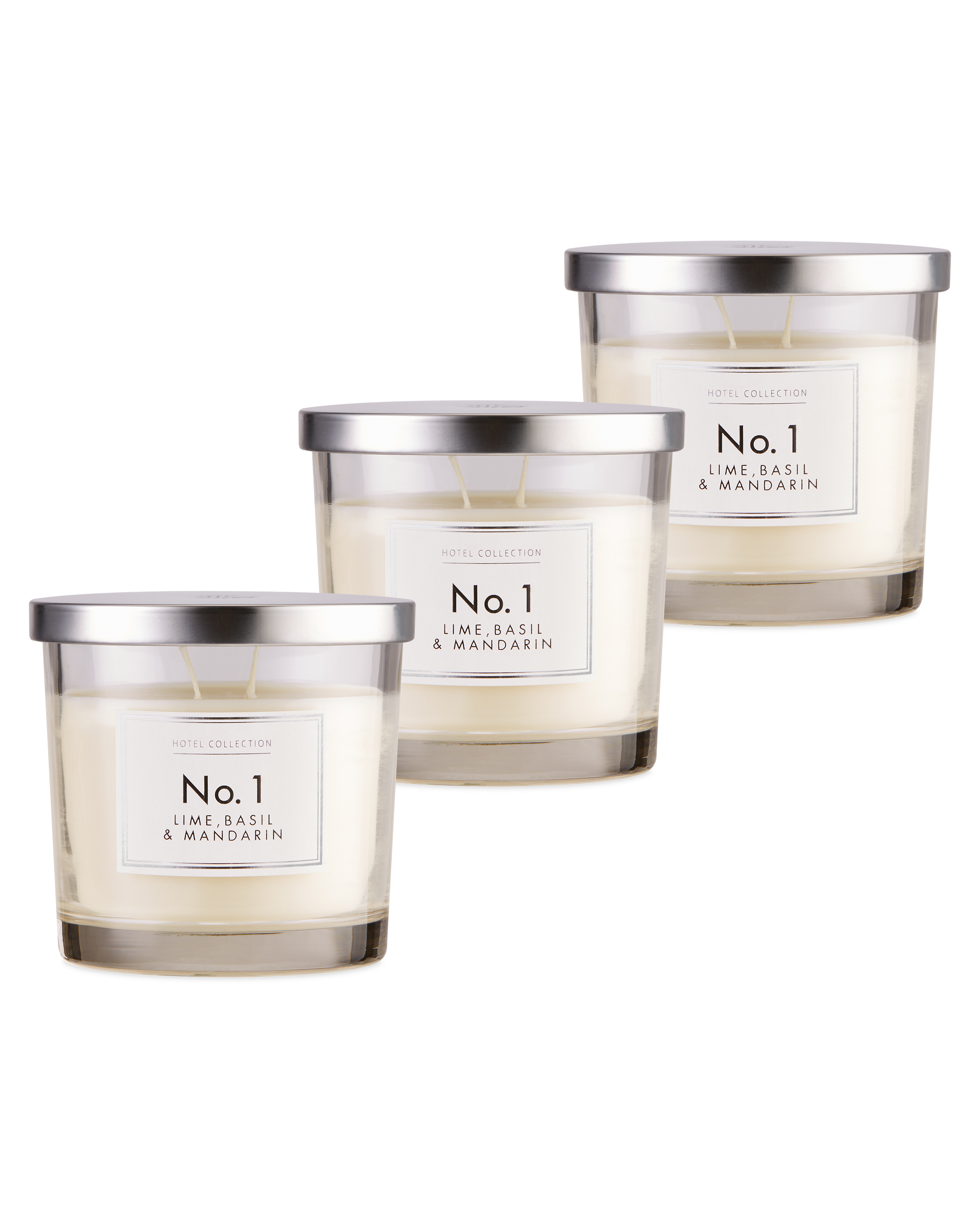 Lime, Basil & Mandarin Candle 3 Pack ALDI UK