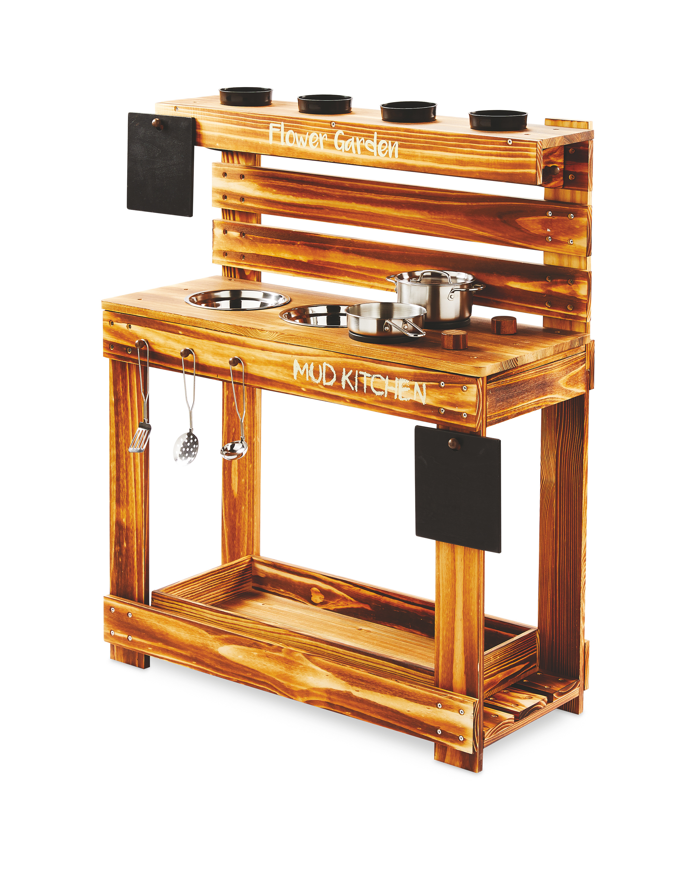 Little Town Brown Wooden Mud Kitchen ALDI UK