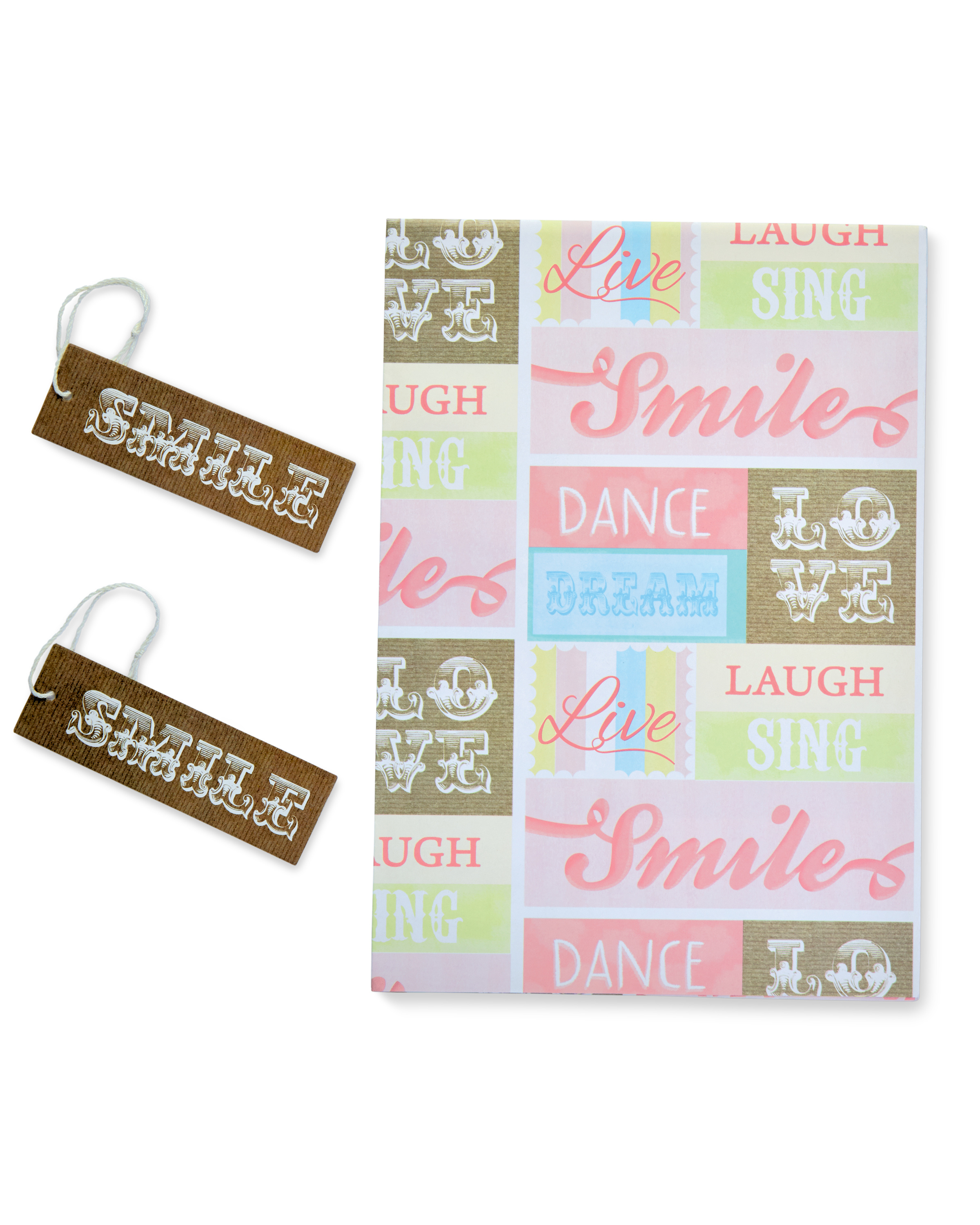 Live, Laugh and Love Wrapping Paper ALDI UK