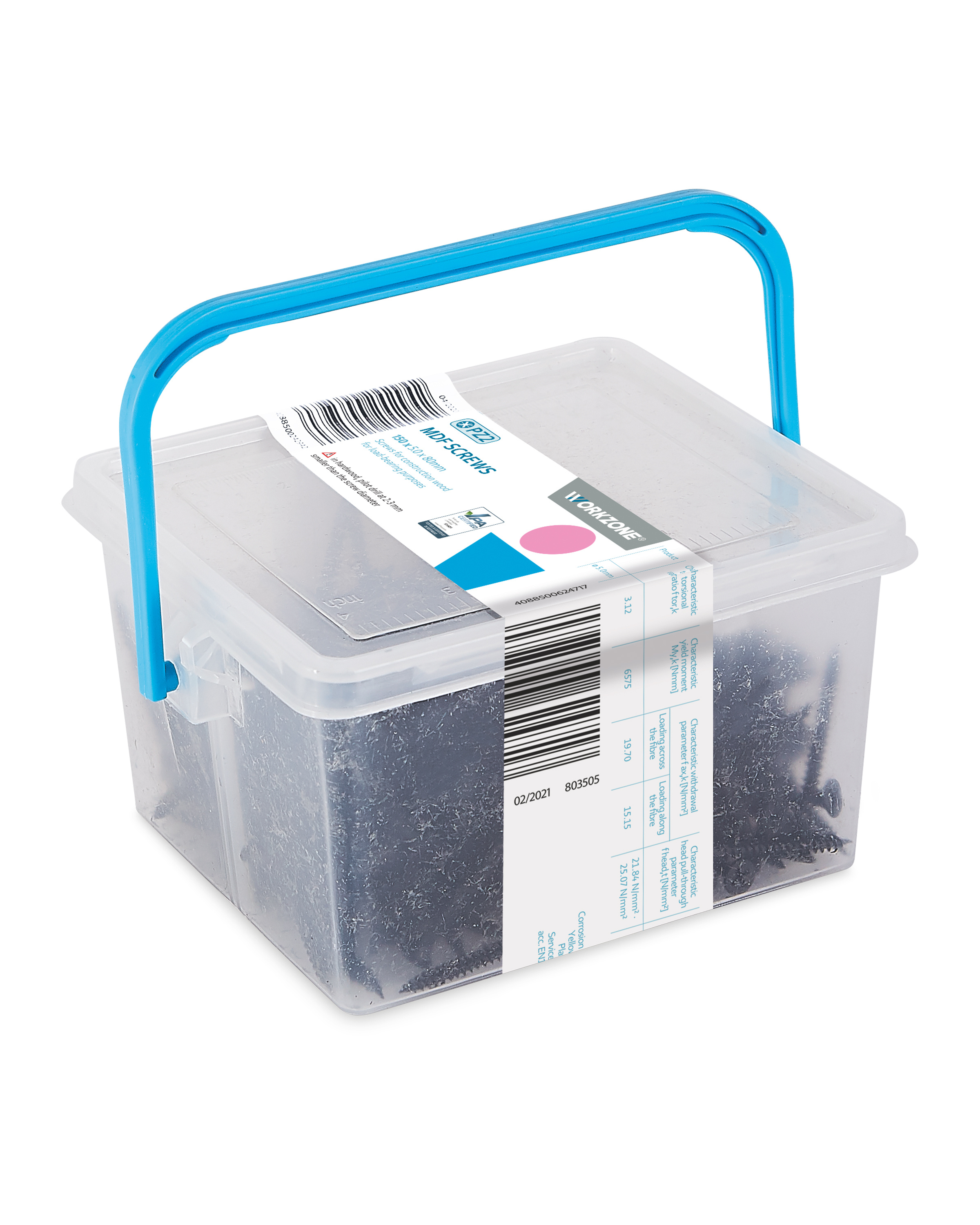 Workzone Light Blue MDF Screws ALDI UK