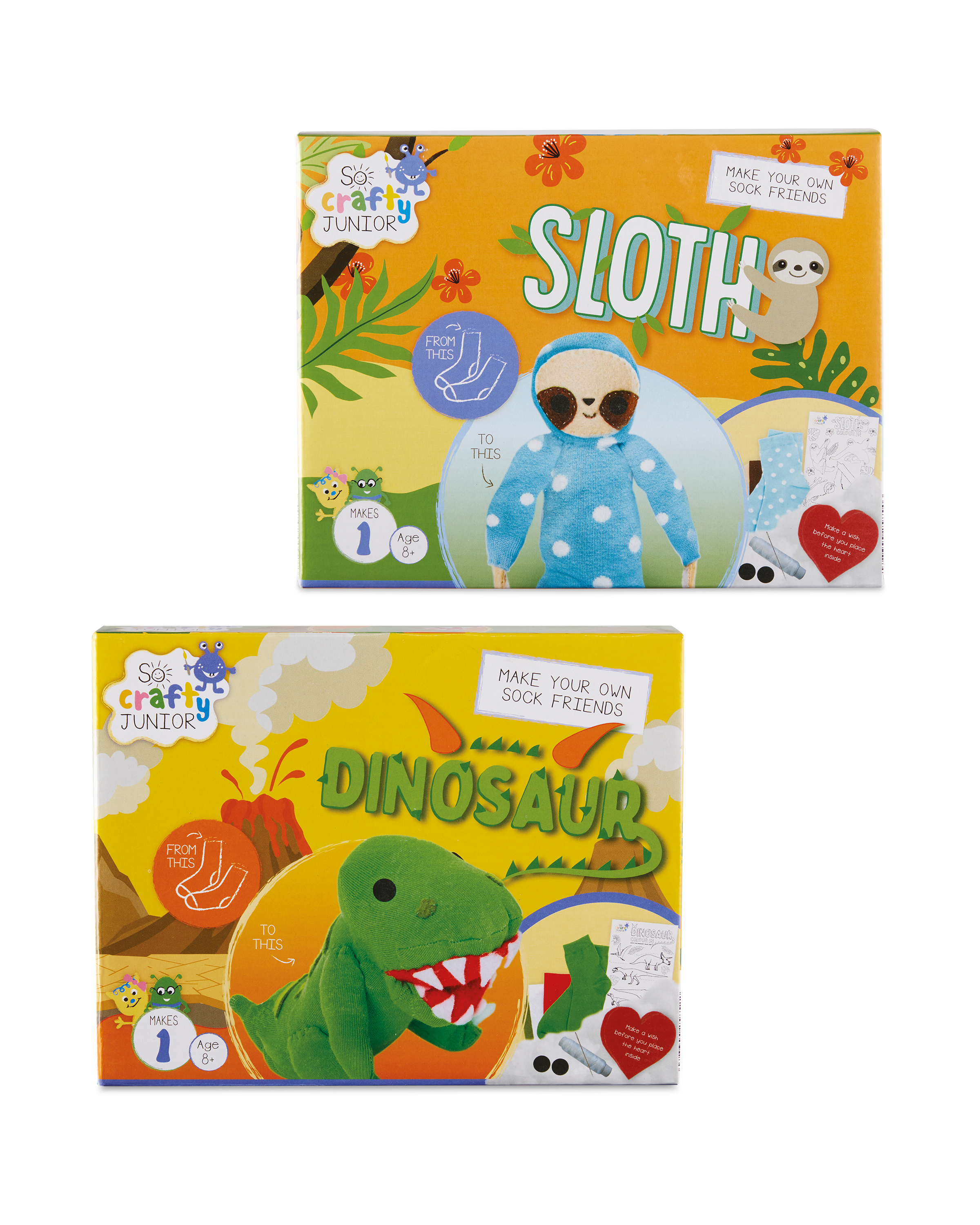 Make Your Own Sloth/Dino Puppets ALDI UK