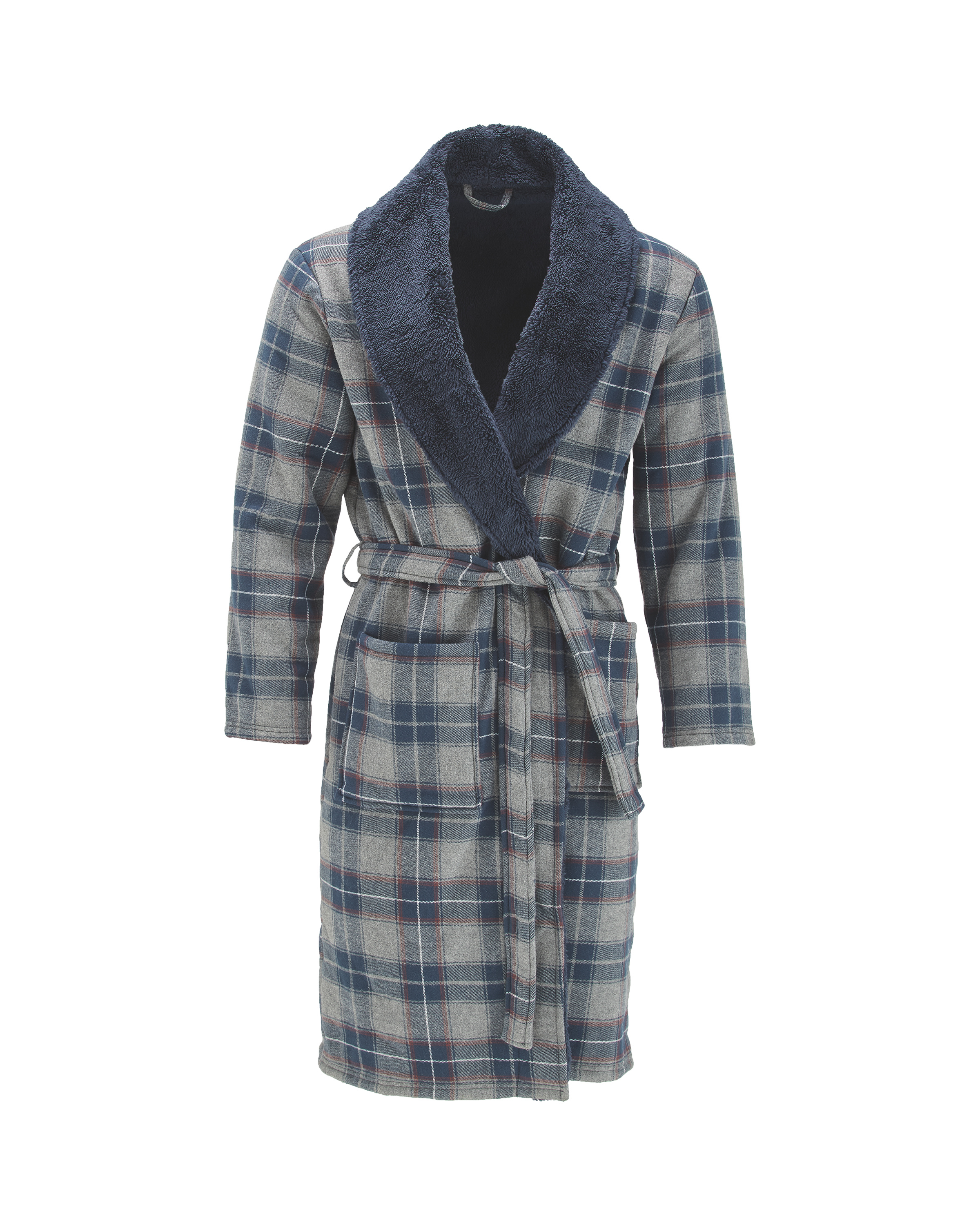 Avenue Blue & Grey Dressing Gown ALDI UK