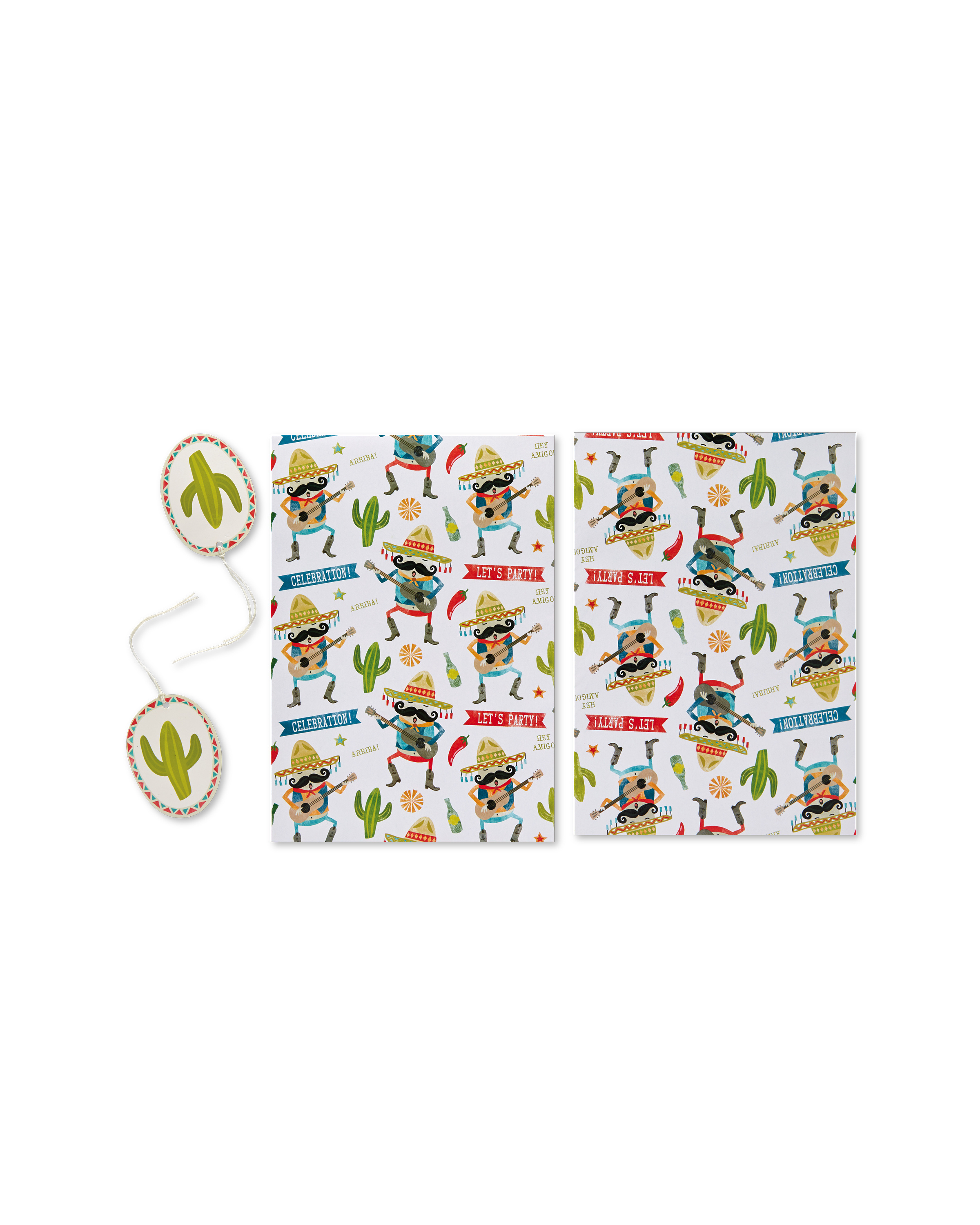 Mexican Wrapping Paper & Tags ALDI UK