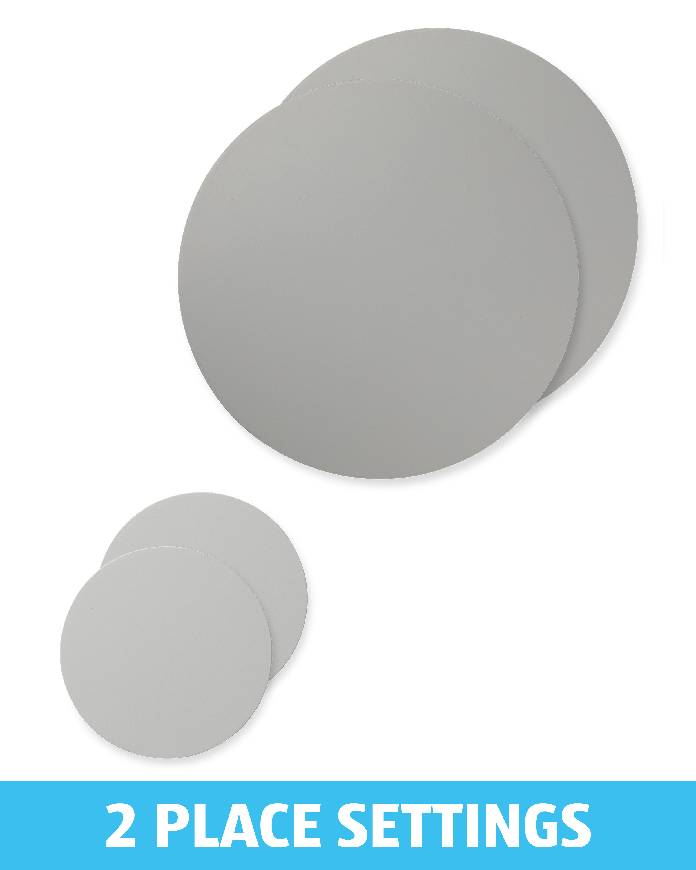 Mid Grey Placemat and Coaster Set ALDI UK