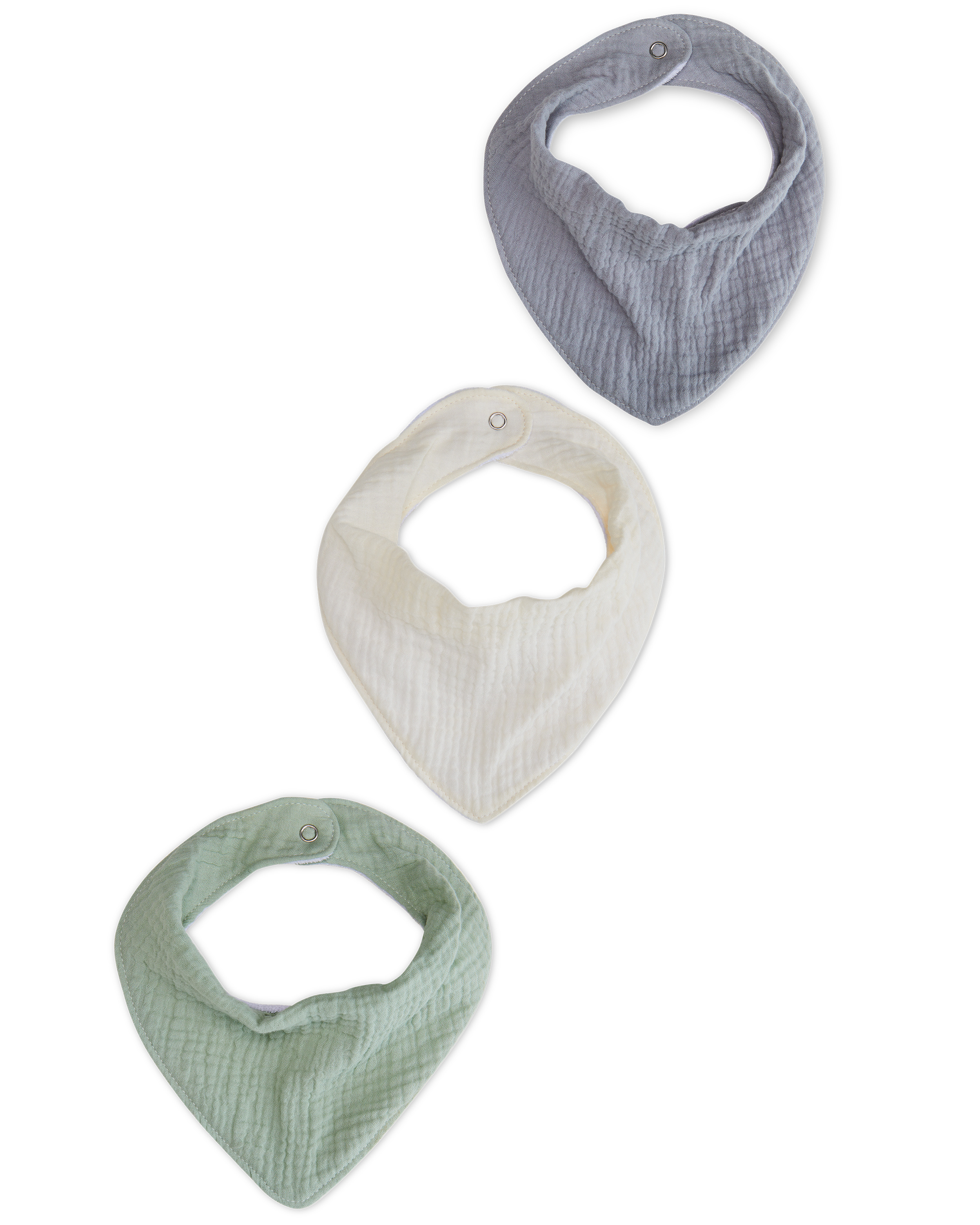 Muslin Green Dribble Bibs 3 Pack - Aldi Uk