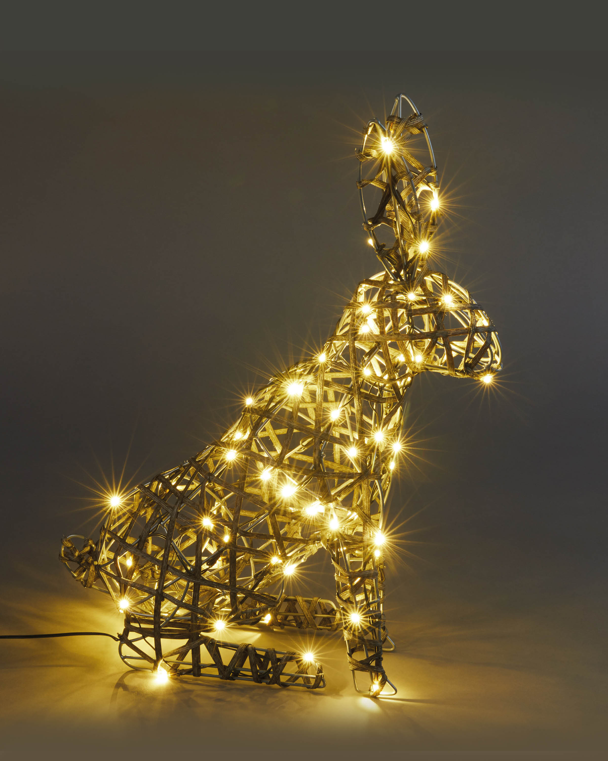 50cm Rattan Rabbit Garden Decoration ALDI UK