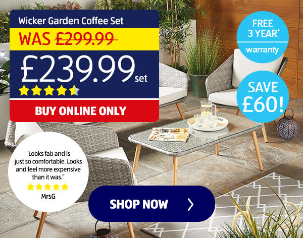 Wicker Garden Coffee Set