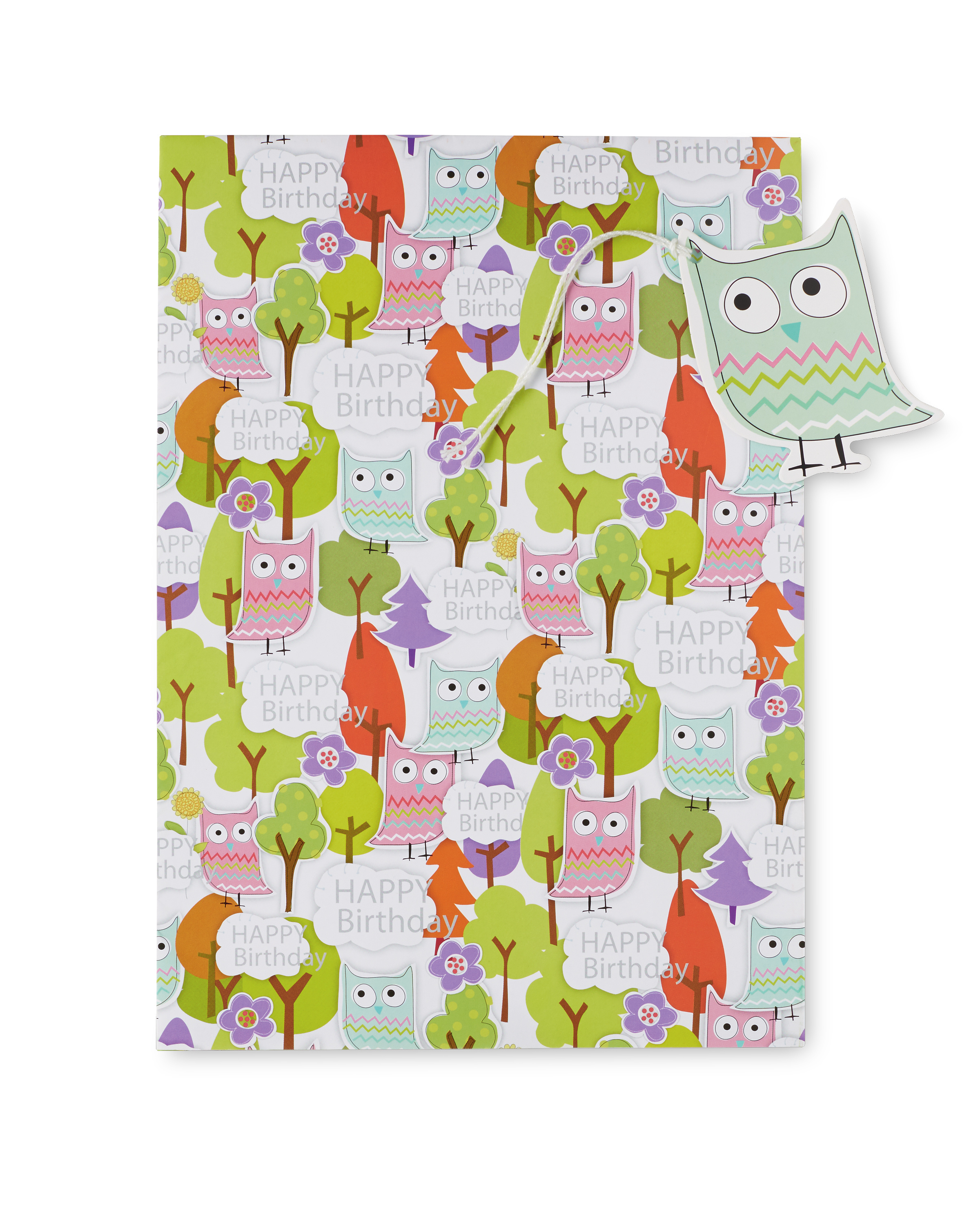 Owl Birthday Wrap ALDI UK