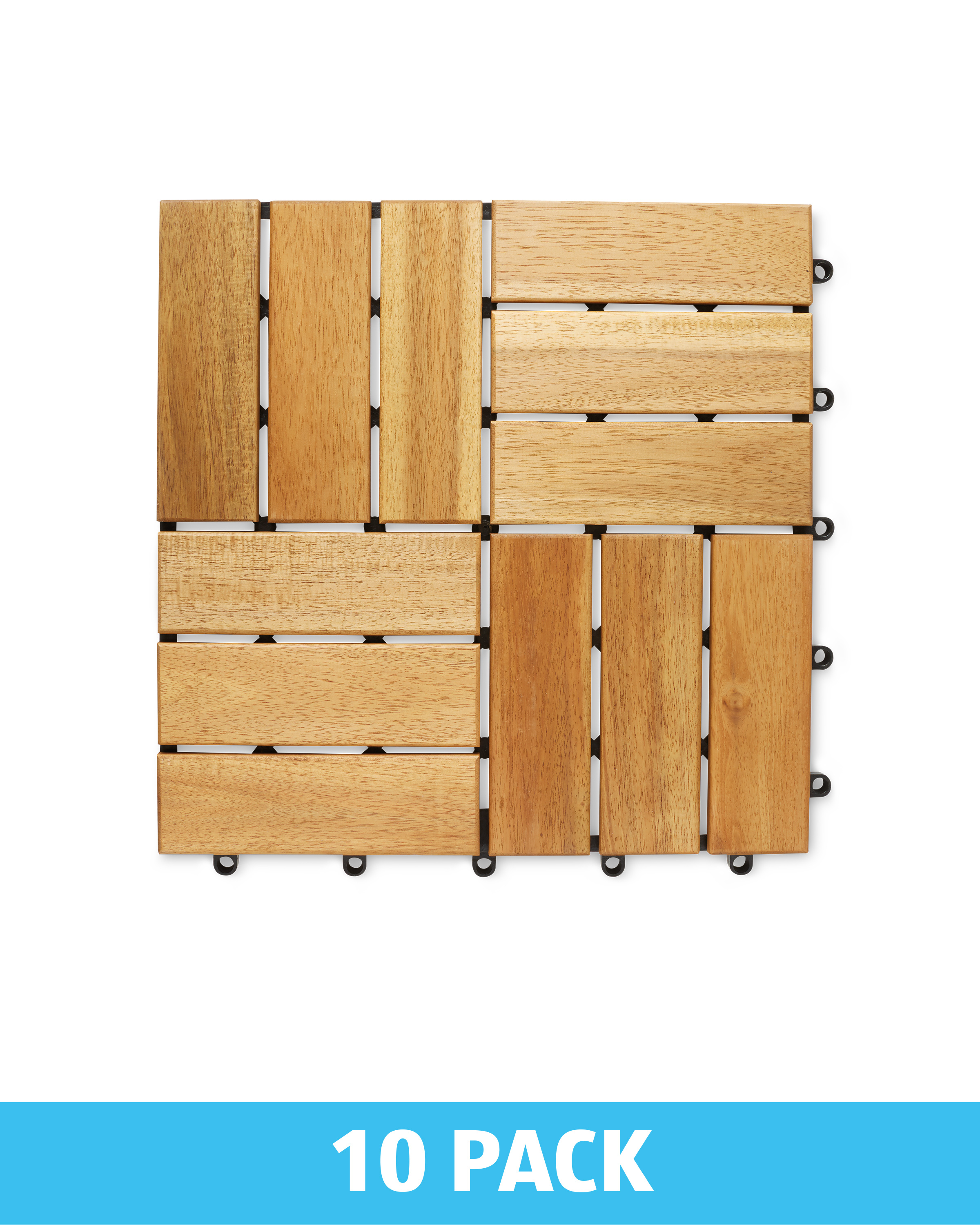 Parquet Design Wooden Decking Tiles ALDI UK