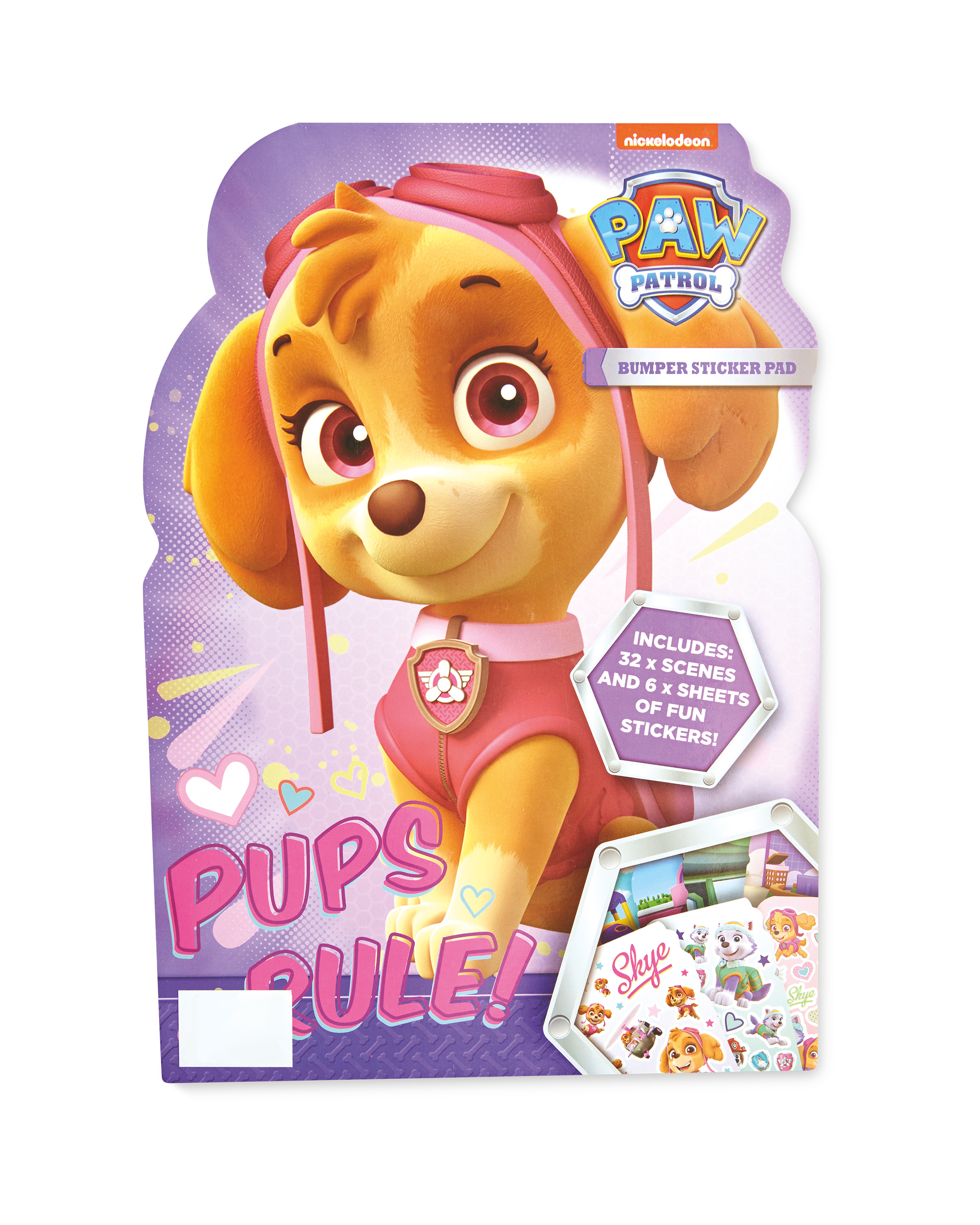 Paw Patrol Skye Bumper Sticker Pad ALDI UK