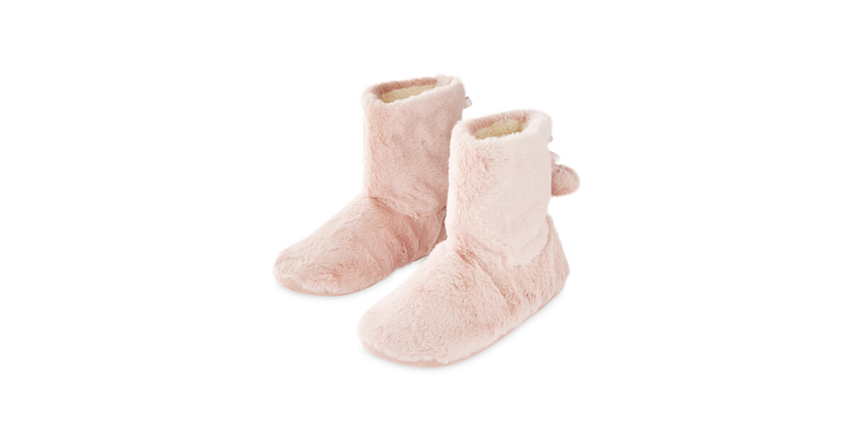 Pink Ladies' Plush Slipper Boots - ALDI UK