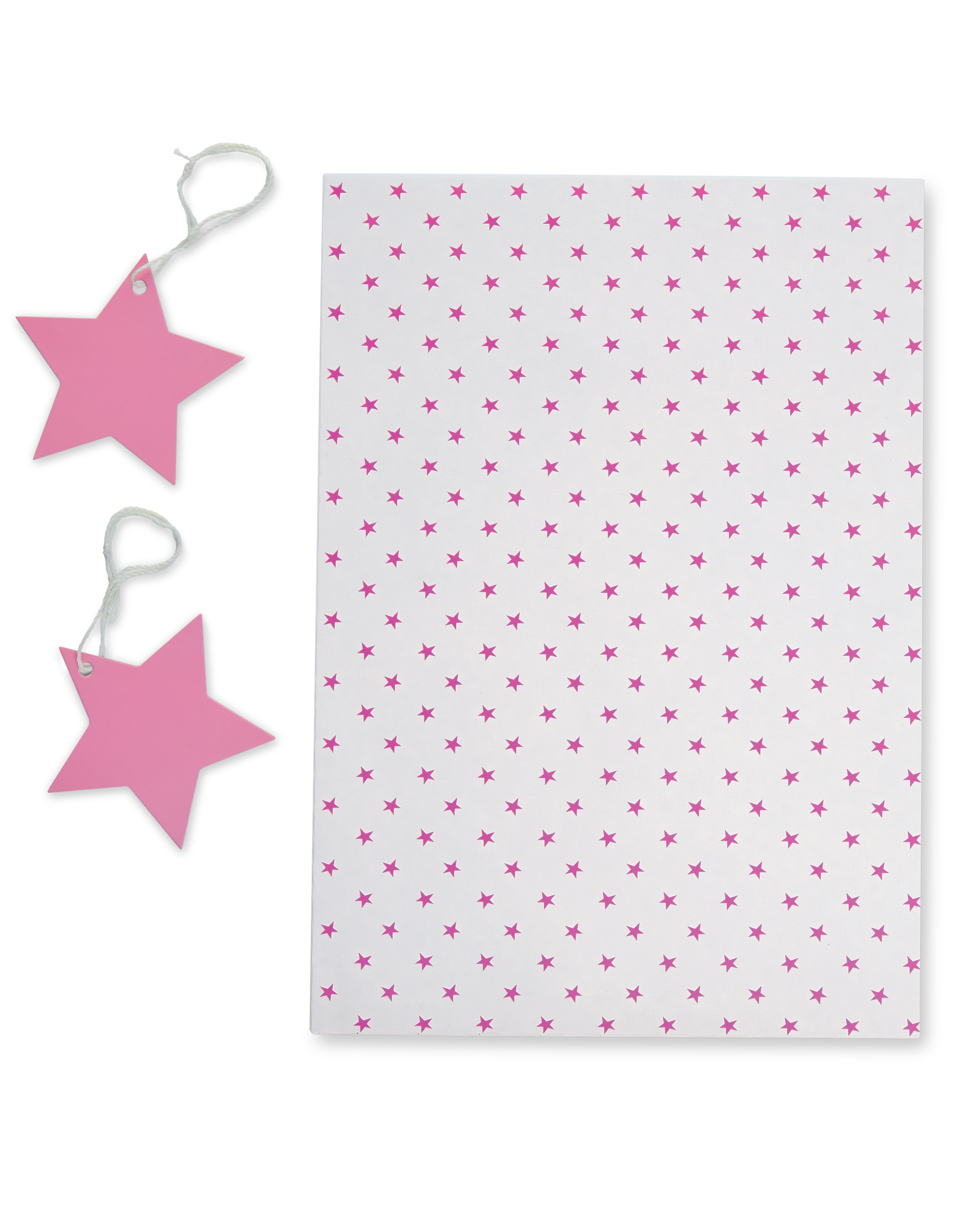 Pink Stars Wrapping Paper ALDI UK